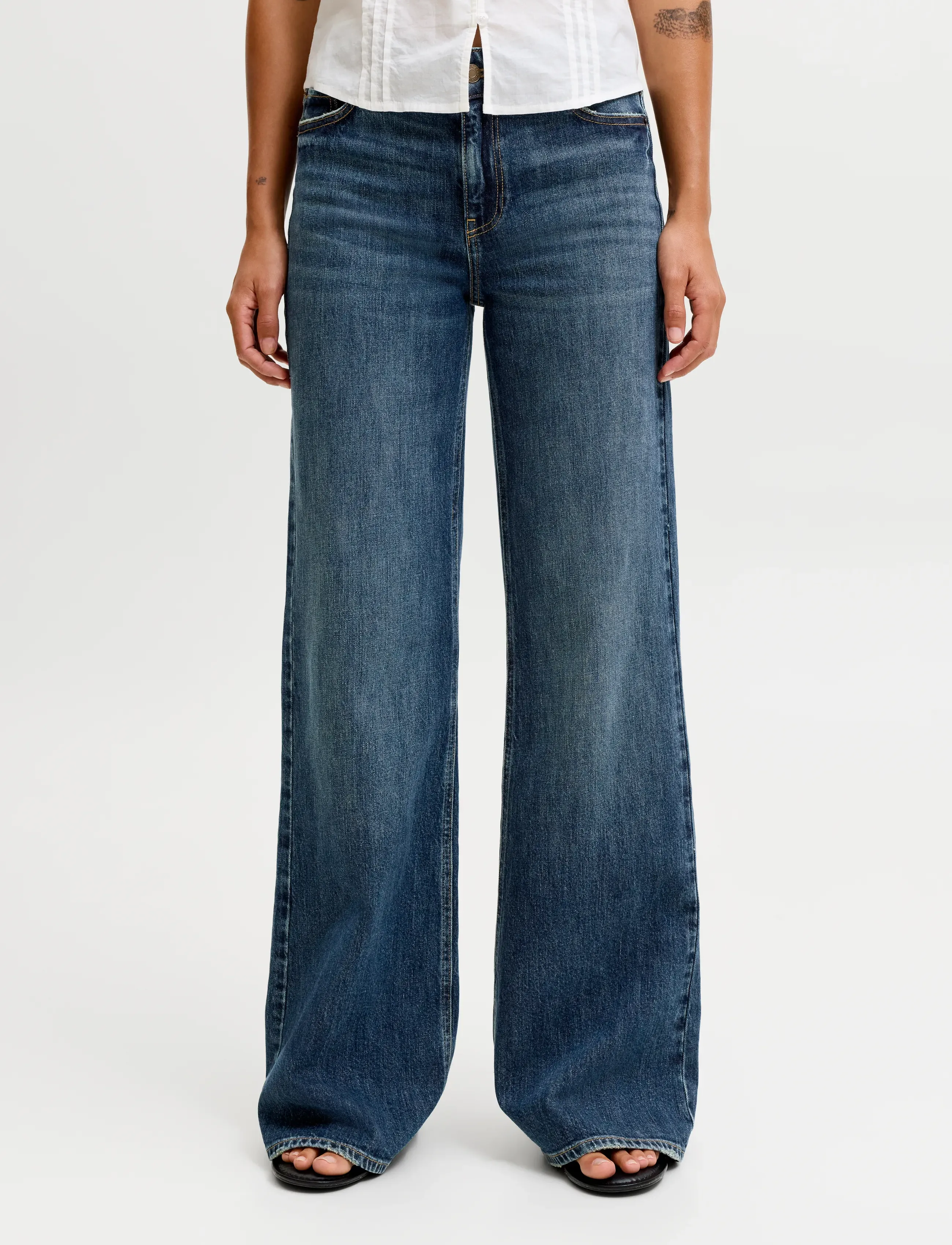 JJXX JXROME FLARED MW JEANS C249 DNM NOOS - Flared jeans - DARK BLUE DENIM / blue