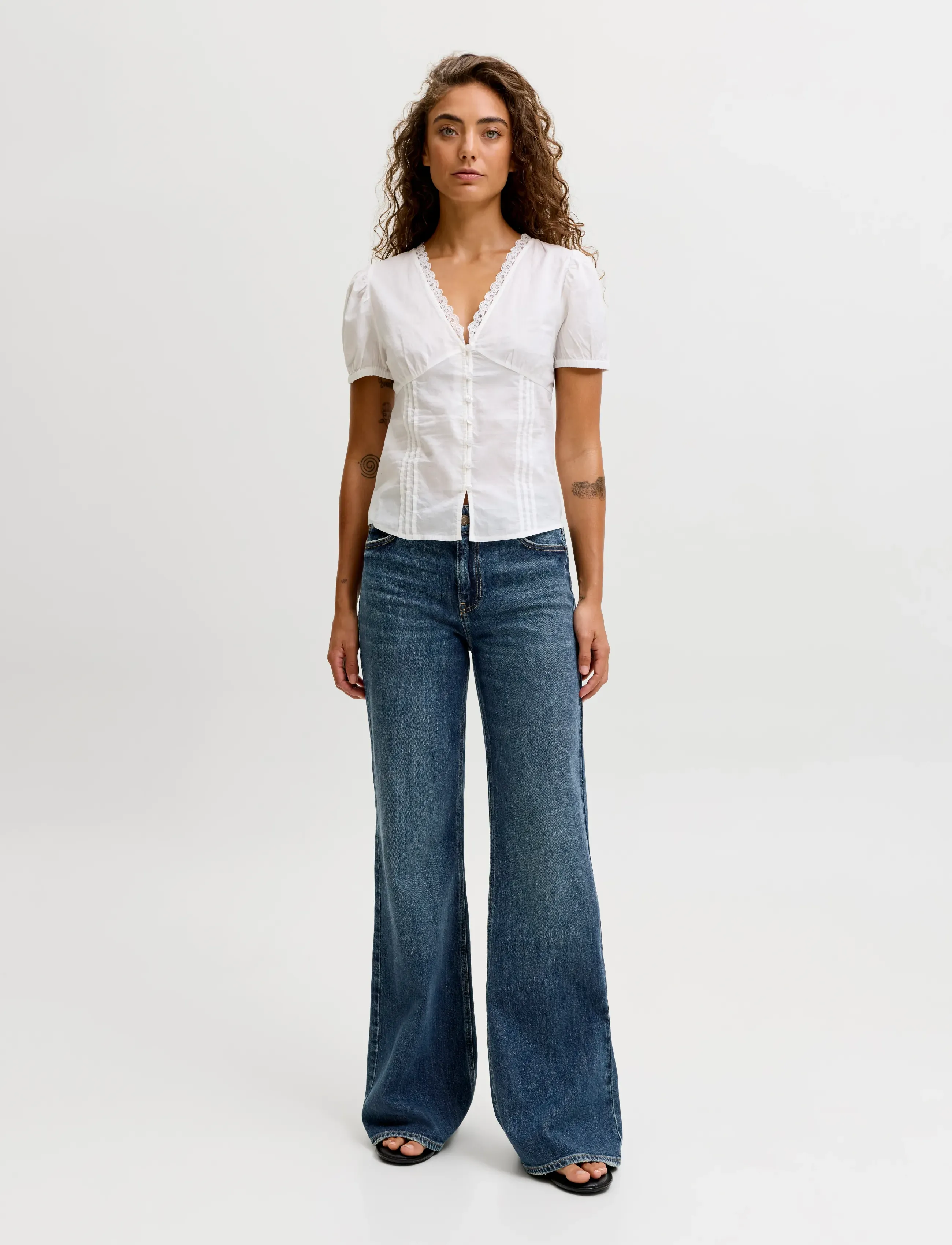 JJXX - JXROME FLARED MW JEANS C249 DNM NOOS - schlaghosen - dark blue denim - 4