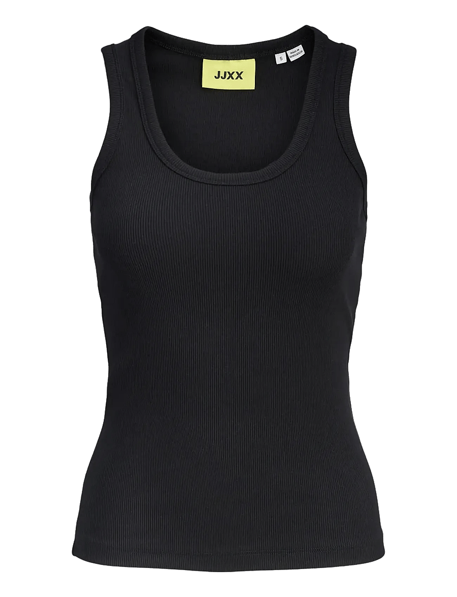 JJXX - JXFRIDA SL U-NECK TOP JRS NOOS - tanktops - black - 1