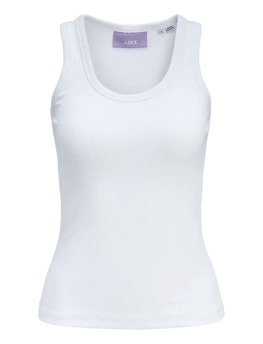 JJXX - JXFRIDA SL U-NECK TOP JRS NOOS - topy bez rękawów - bright white - 1