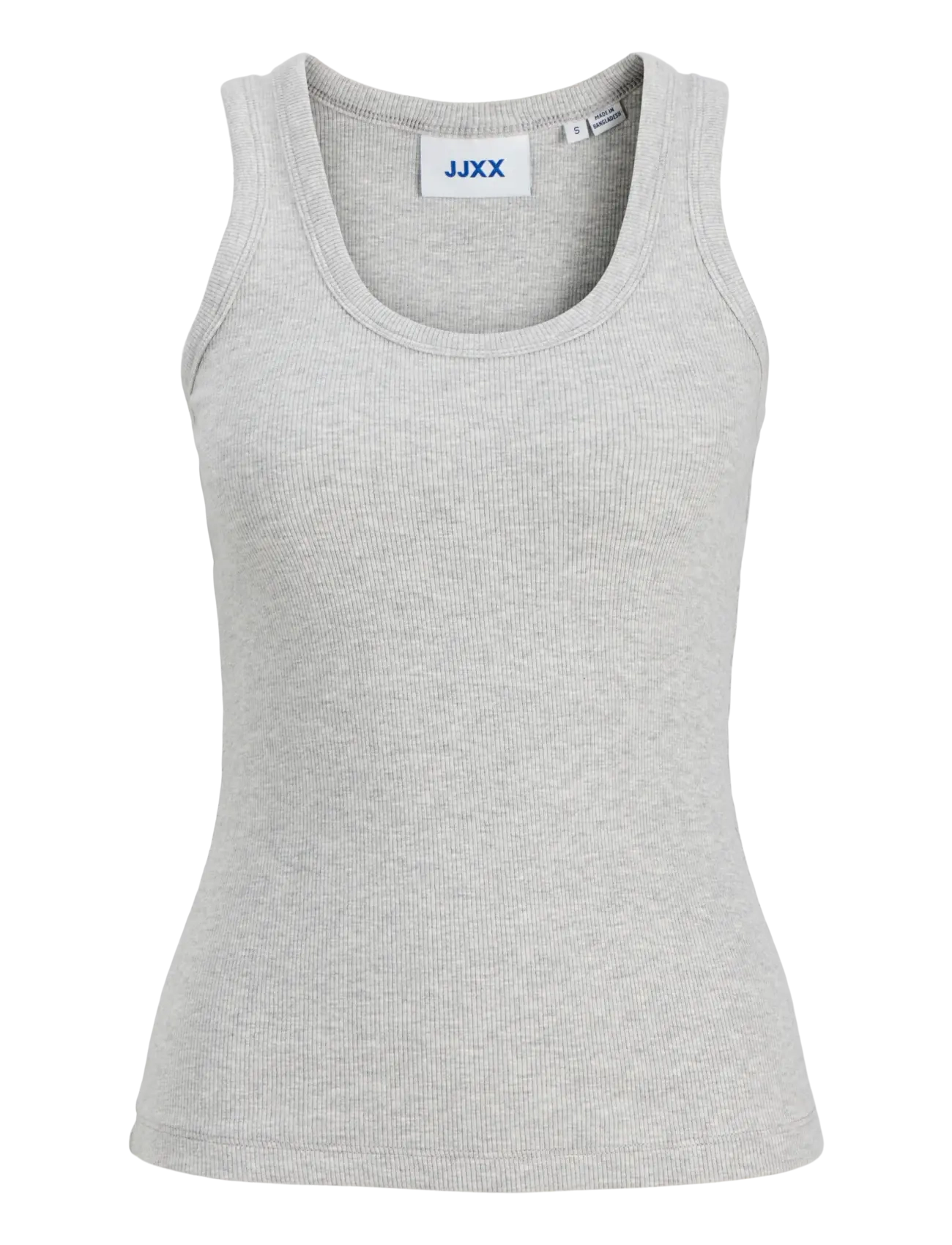 JJXX JXFRIDA SL U-NECK TOP JRS NOOS - Kläder - LIGHT GREY MELANGE / grey