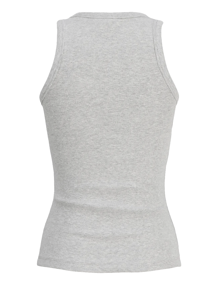 JJXX - JXFRIDA SL U-NECK TOP JRS NOOS - linnen - light grey melange - 2