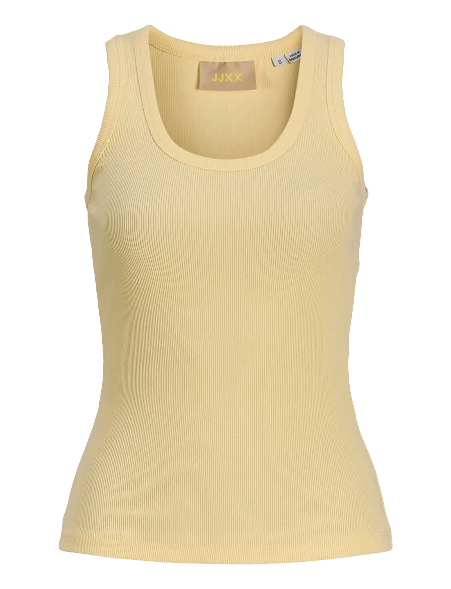 JJXX - JXFRIDA SL U-NECK TOP JRS NOOS - mouwloze tops - sunlight - 1