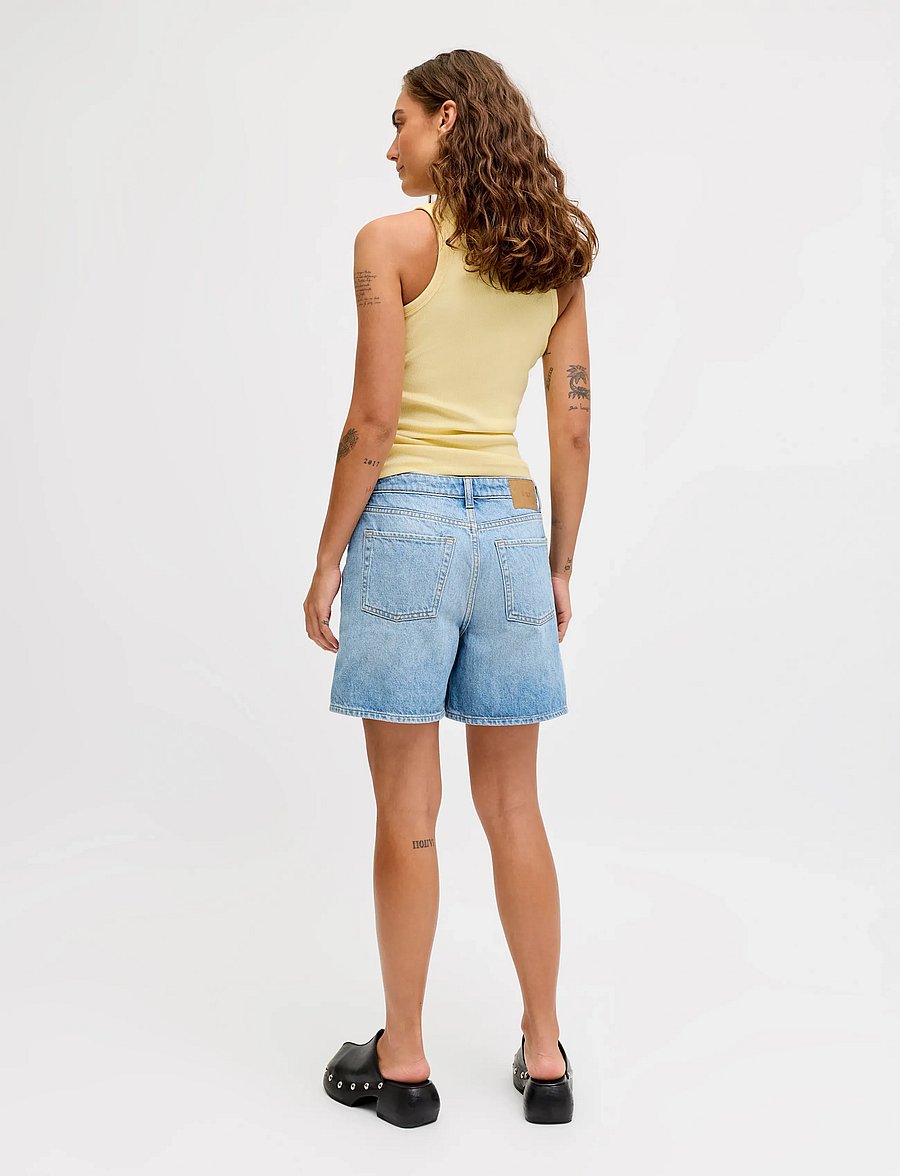 JJXX - JXFRIDA SL U-NECK TOP JRS NOOS - mouwloze tops - sunlight - 3