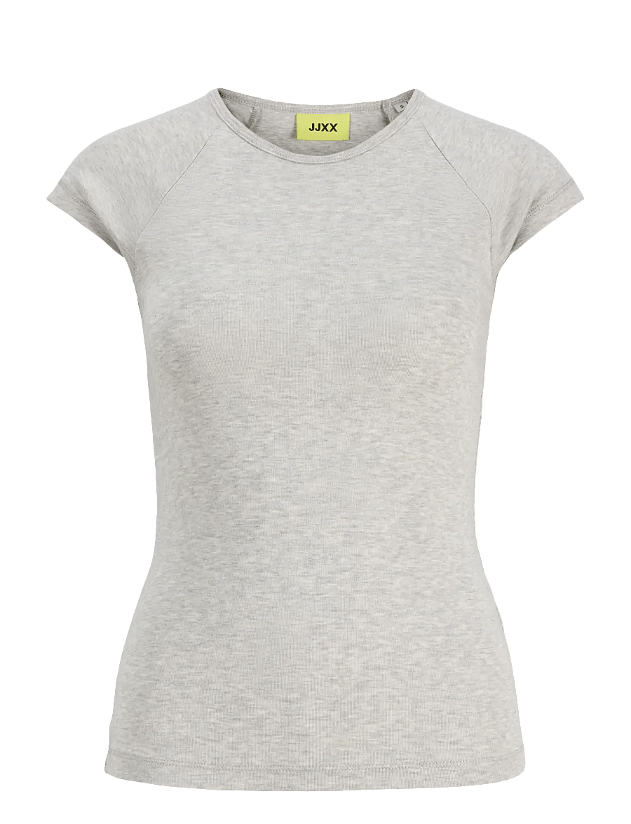 JJXX - JXSTAR SS RAGLAN TEE JRS NOOS - t-shirts - light grey melange - 1