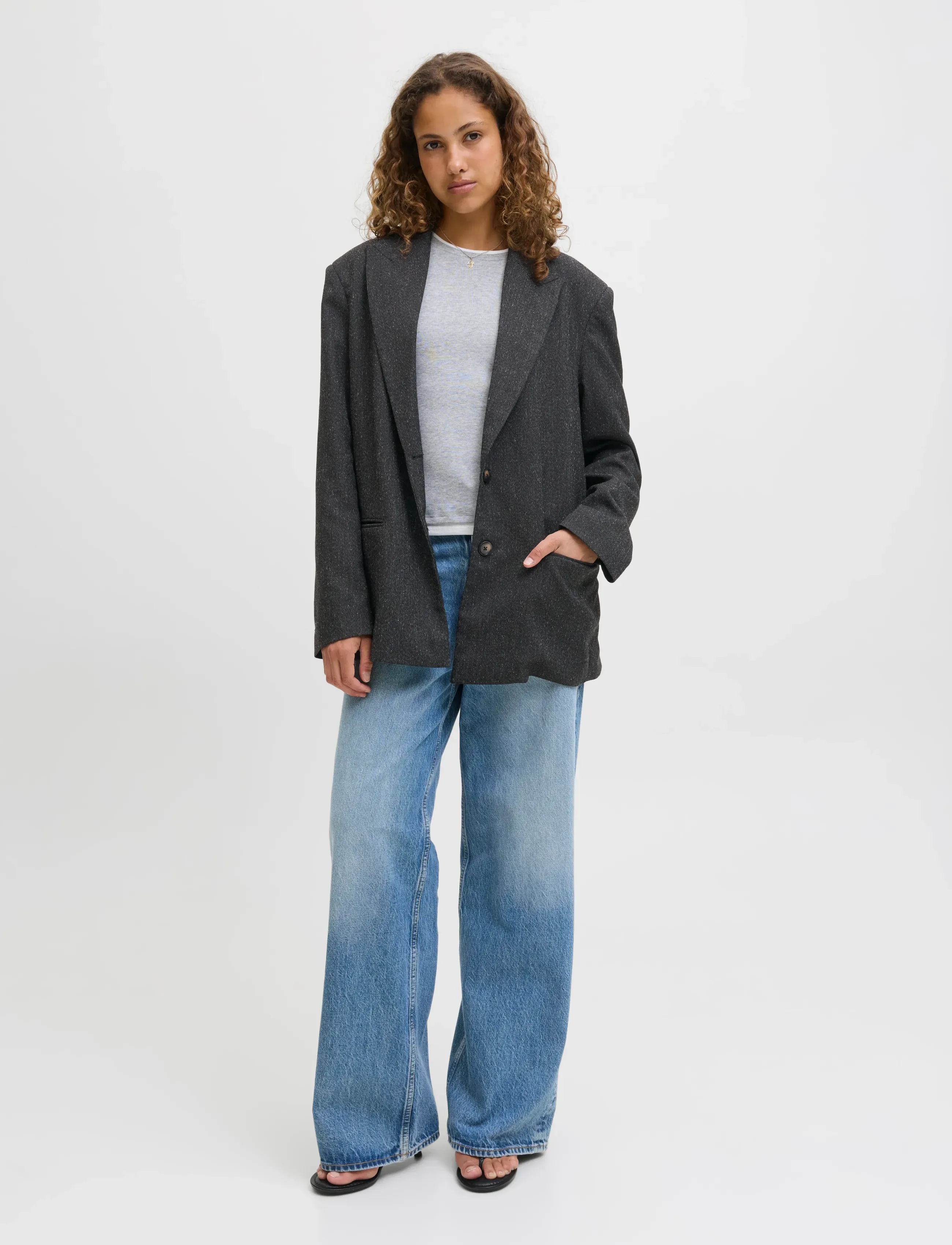 JJXX - JXELLIS STRUCTURED BOYFRIEND BLAZER TLR - festtøj til outletpriser - black - 4