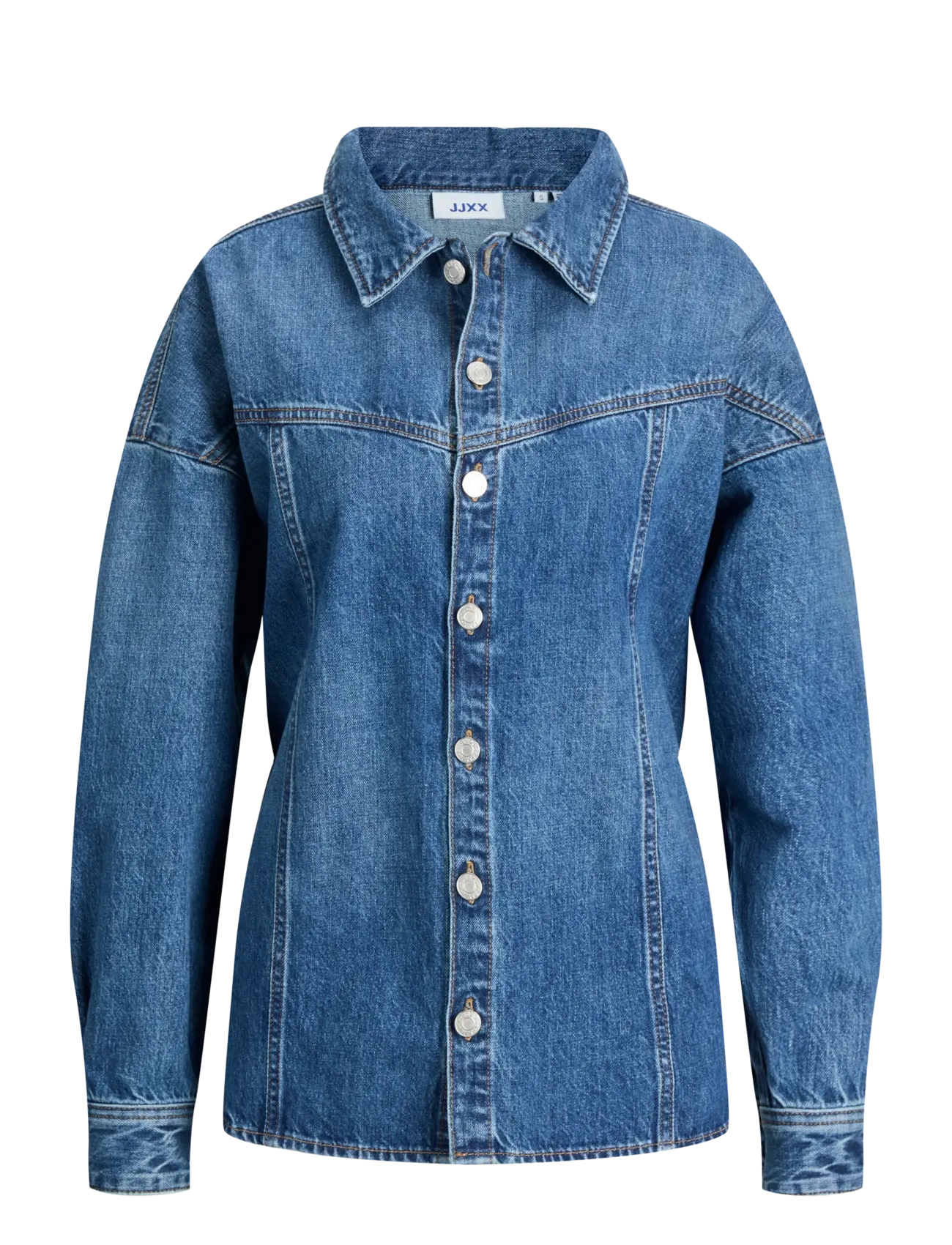 JJXX JXJAMILA LS DENIM OVERSHIRT R282 DNM LN - Denim-tyylit - MEDIUM BLUE DENIM / blue