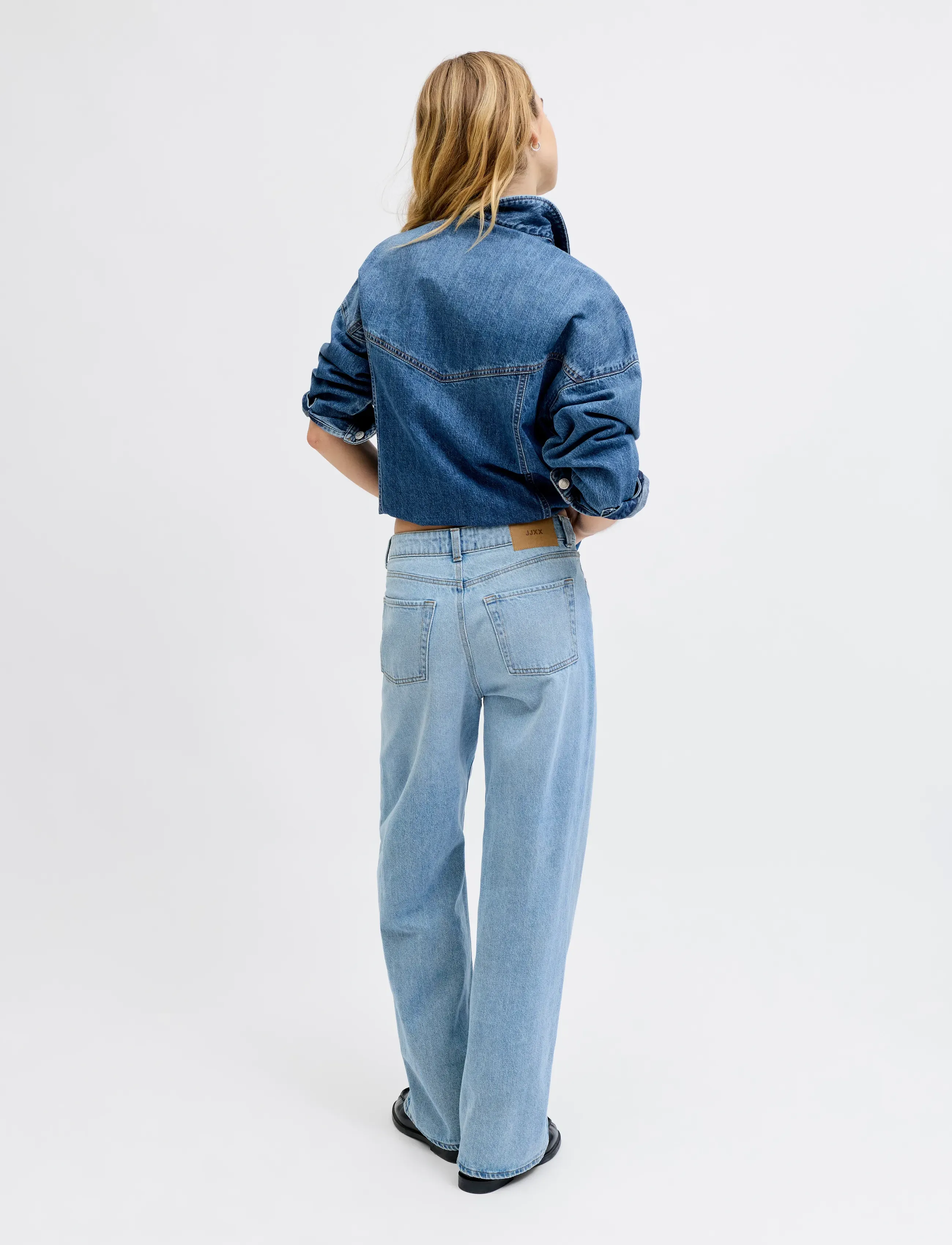 JJXX - JXJAMILA LS DENIM OVERSHIRT R282 DNM LN - overtøj - medium blue denim - 3