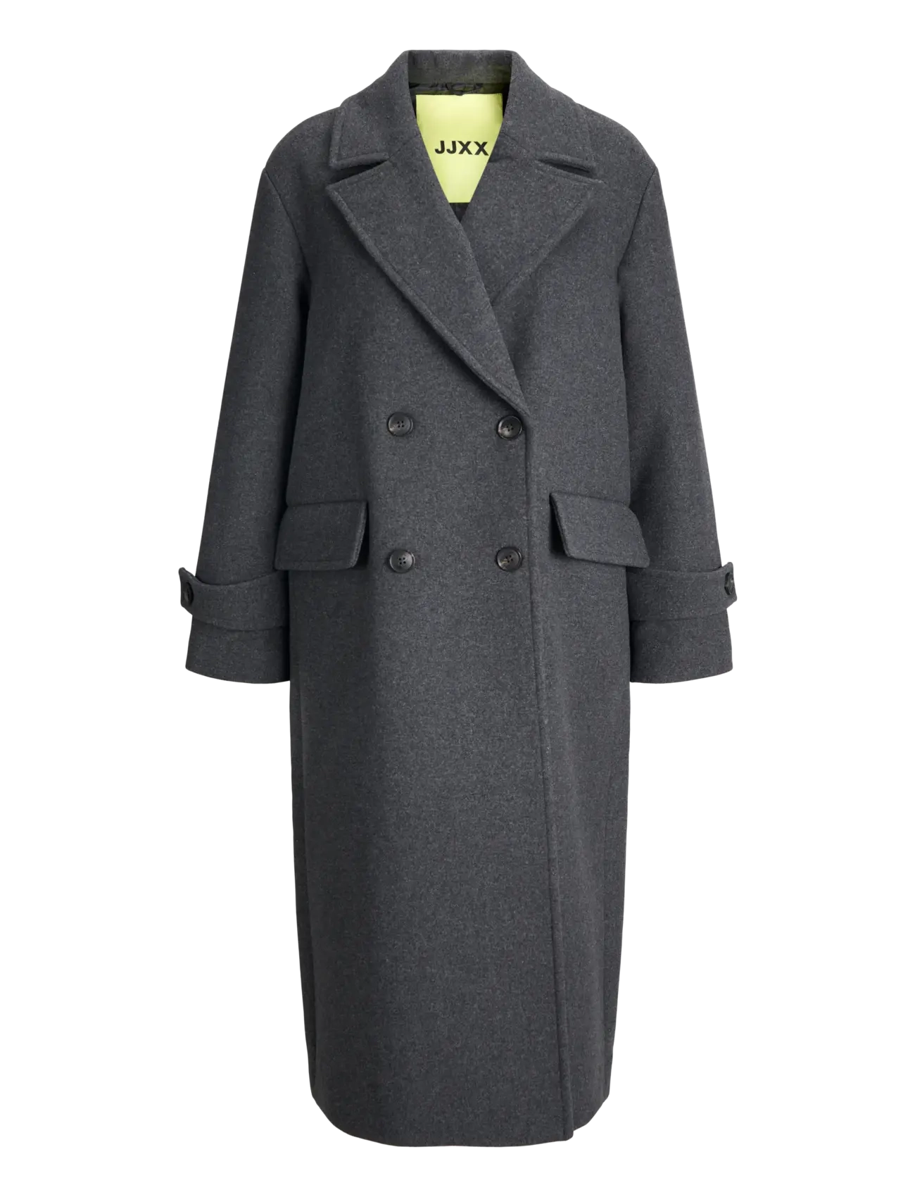 JJXX JXCARA WOOL BLEND COAT OTW - Tøj - DARK GREY MELANGE / grey