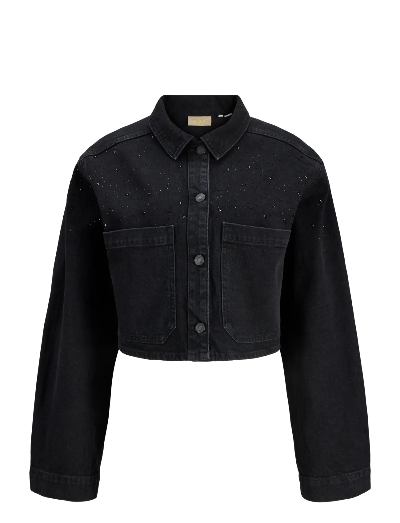 JJXX Jxdora Comf Ls Overshirt R296 Dnm Schwarz - XS - Damen