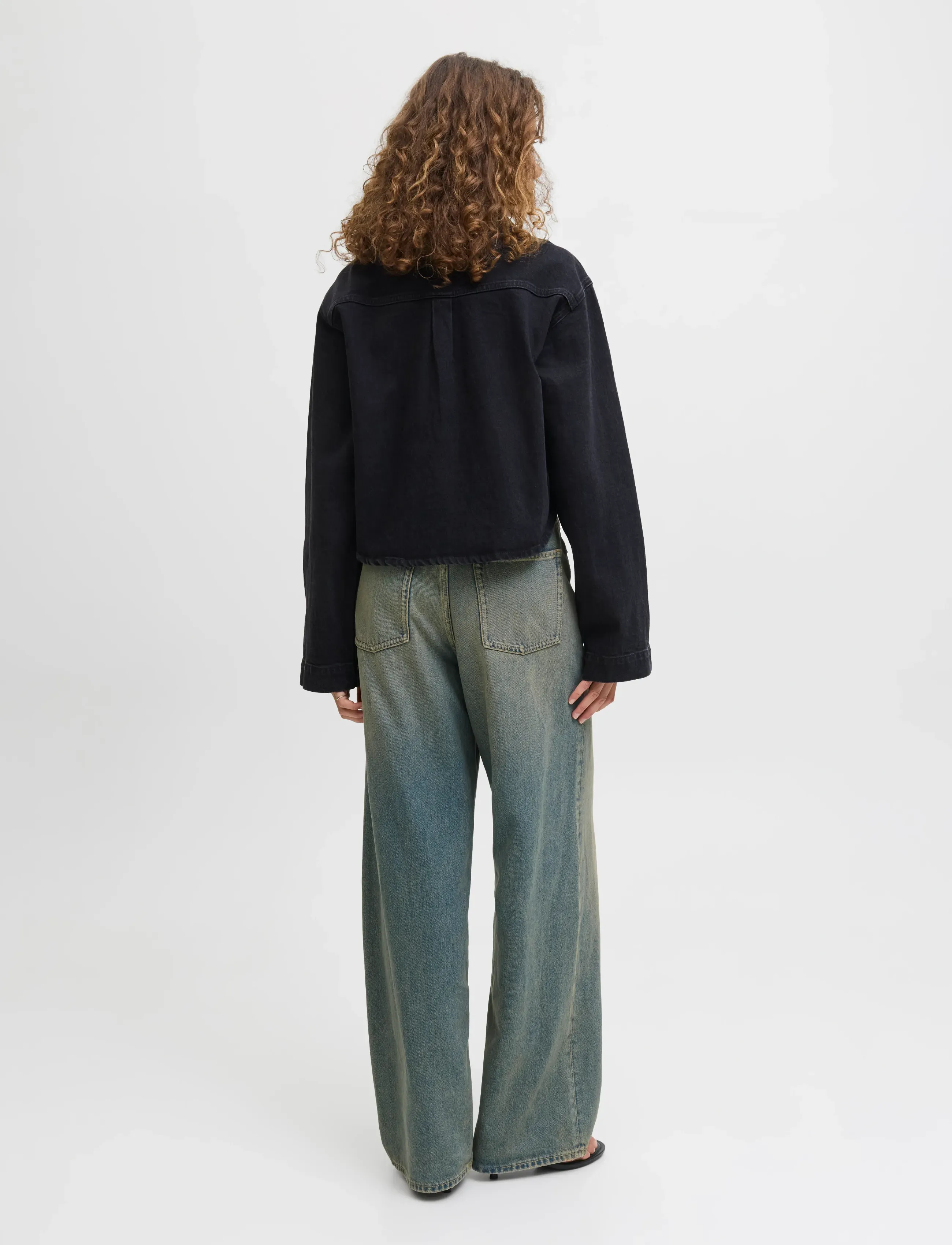 JJXX - JXDORA COMF LS OVERSHIRT R296 DNM - denimskjorter - black denim - 3