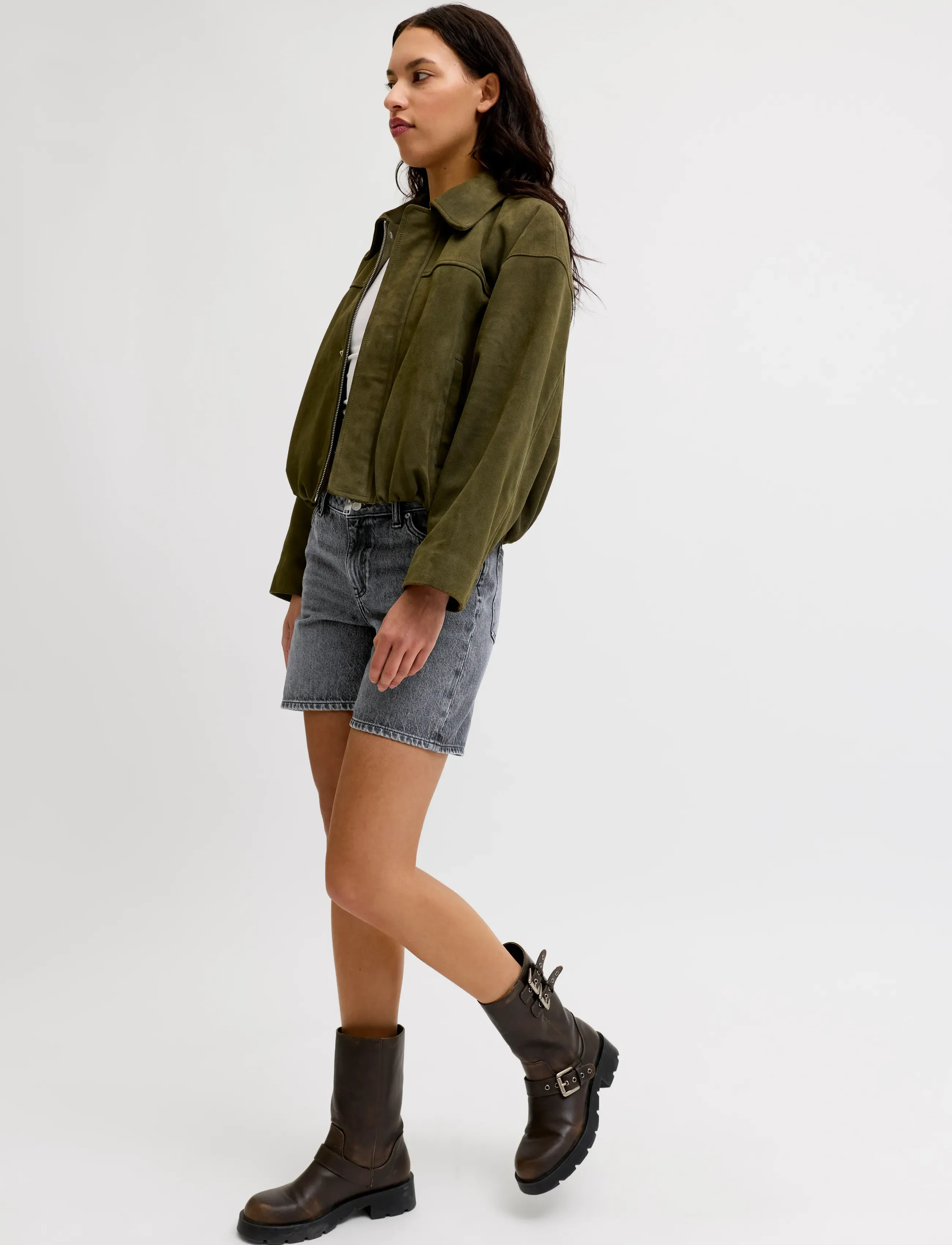 JJXX - JXSEVILLE SHORT MW SHORTS DNM SN - short en jeans - dark grey denim - 5