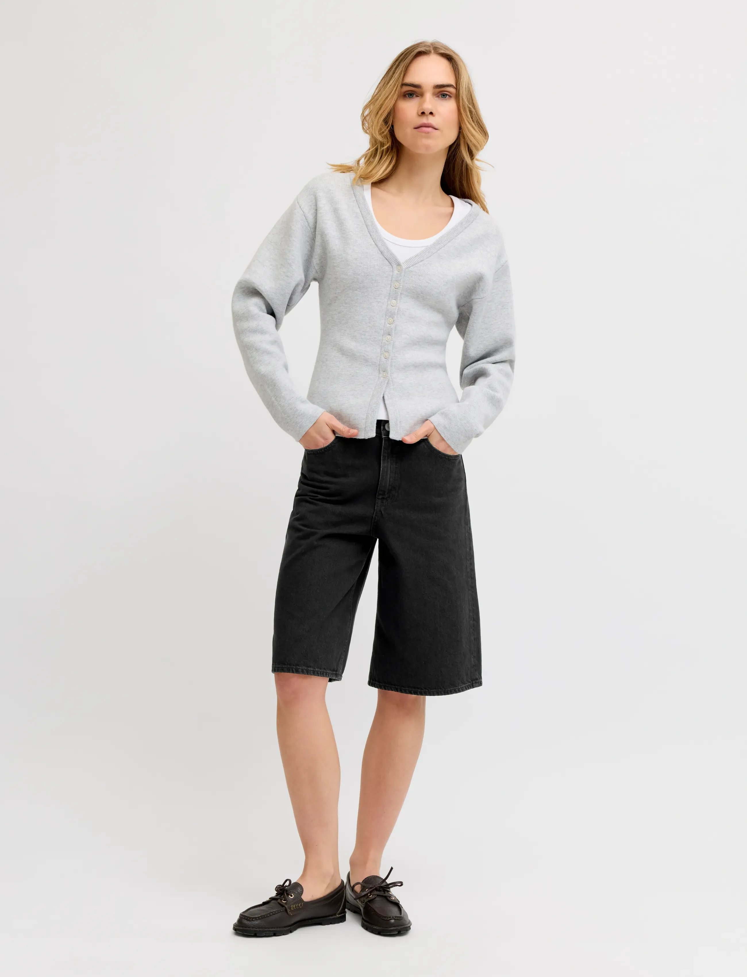 JJXX - JXTOKYO LONG HW SHORTS DNM SN - jorts - black - 4