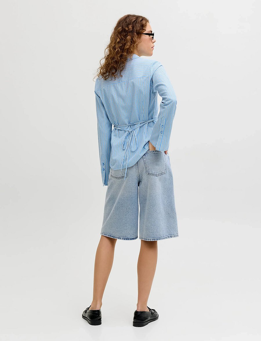 JJXX - JXTOKYO LONG HW SHORTS DNM SN - short en jeans - light blue denim - 3