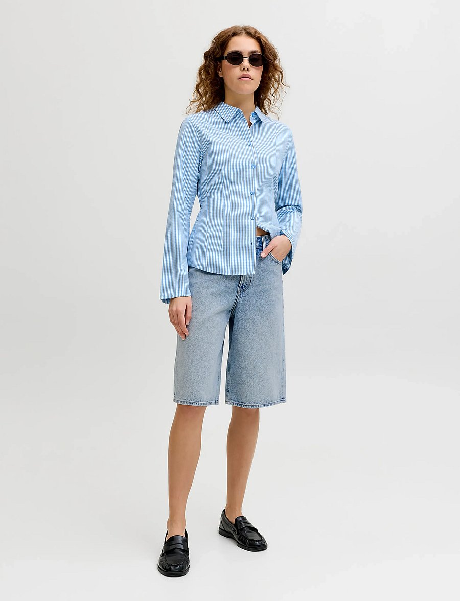 JJXX - JXTOKYO LONG HW SHORTS DNM SN - short en jeans - light blue denim - 4