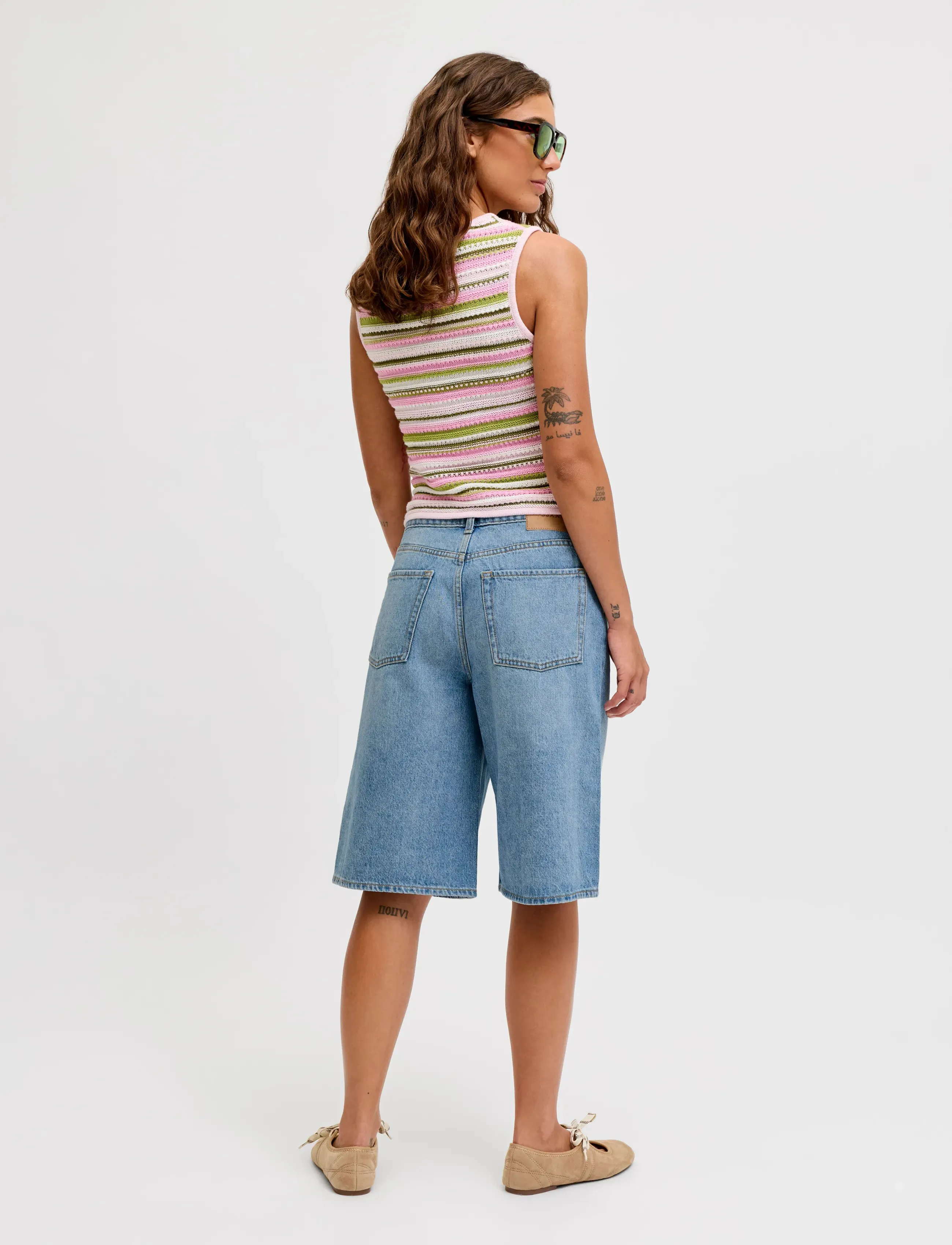 JJXX - JXTOKYO LONG HW SHORTS DNM SN - jeansshorts - medium blue denim - 3