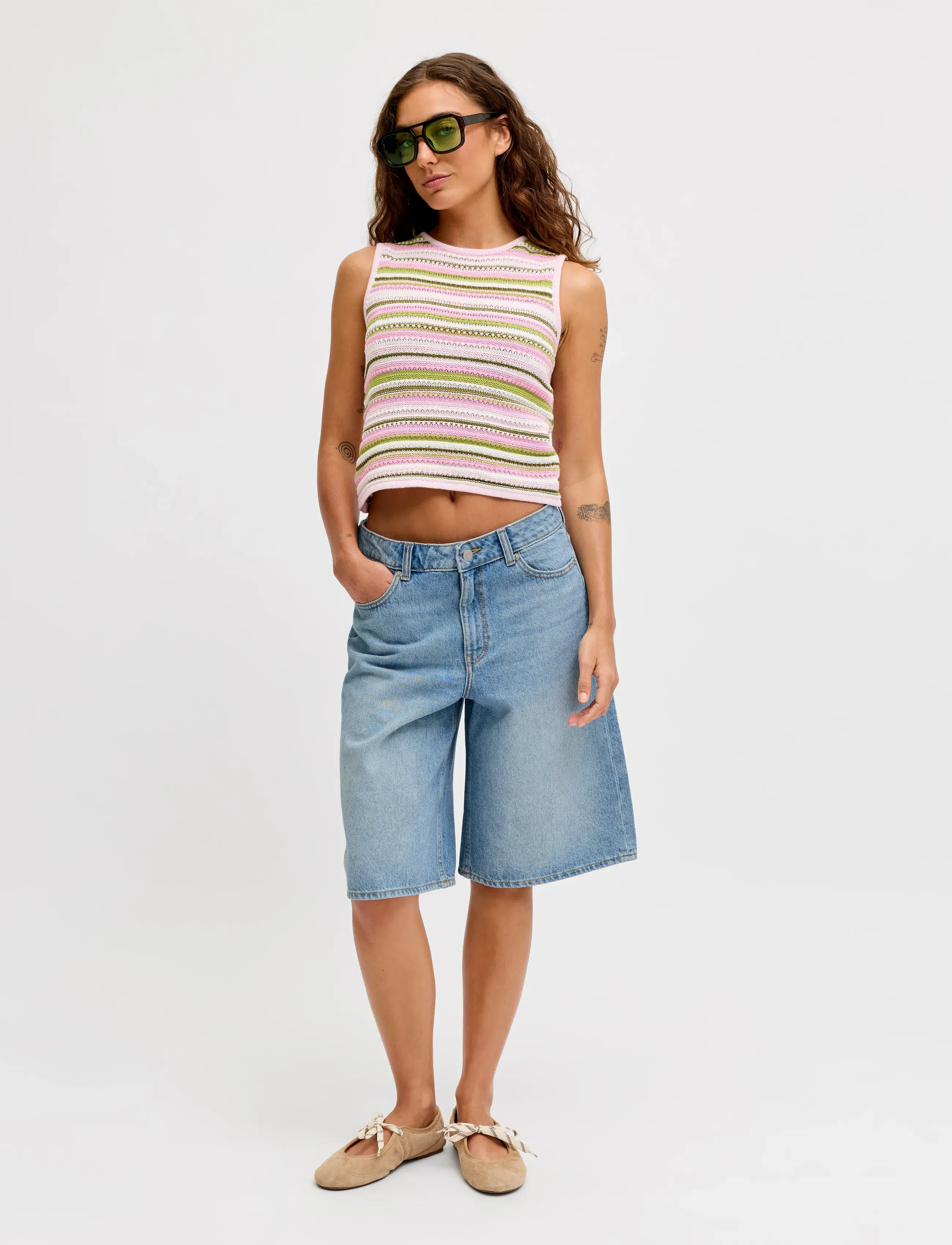 JJXX - JXTOKYO LONG HW SHORTS DNM SN - jeansshorts - medium blue denim - 4