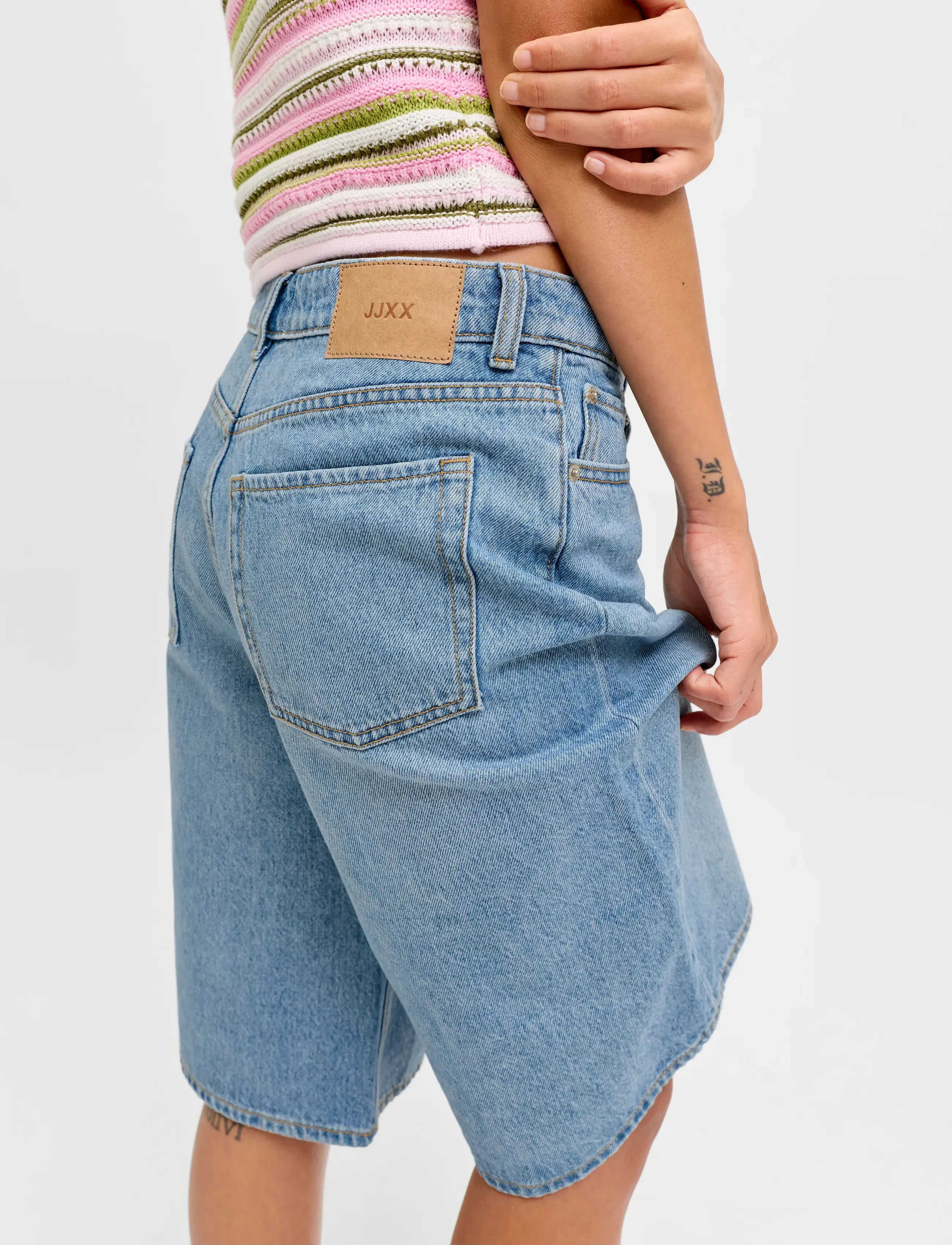 JJXX - JXTOKYO LONG HW SHORTS DNM SN - jeansshorts - medium blue denim - 5