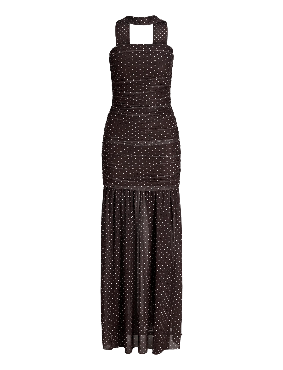 JJXX - JXELVIRA MESH SL SCARF DRESS WVN - aftenkjoler - seal brown - 1