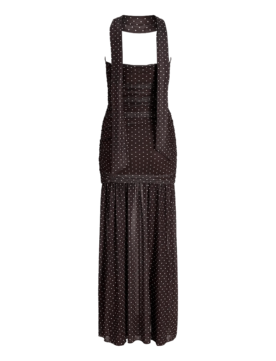 JJXX - JXELVIRA MESH SL SCARF DRESS WVN - aftenkjoler - seal brown - 2