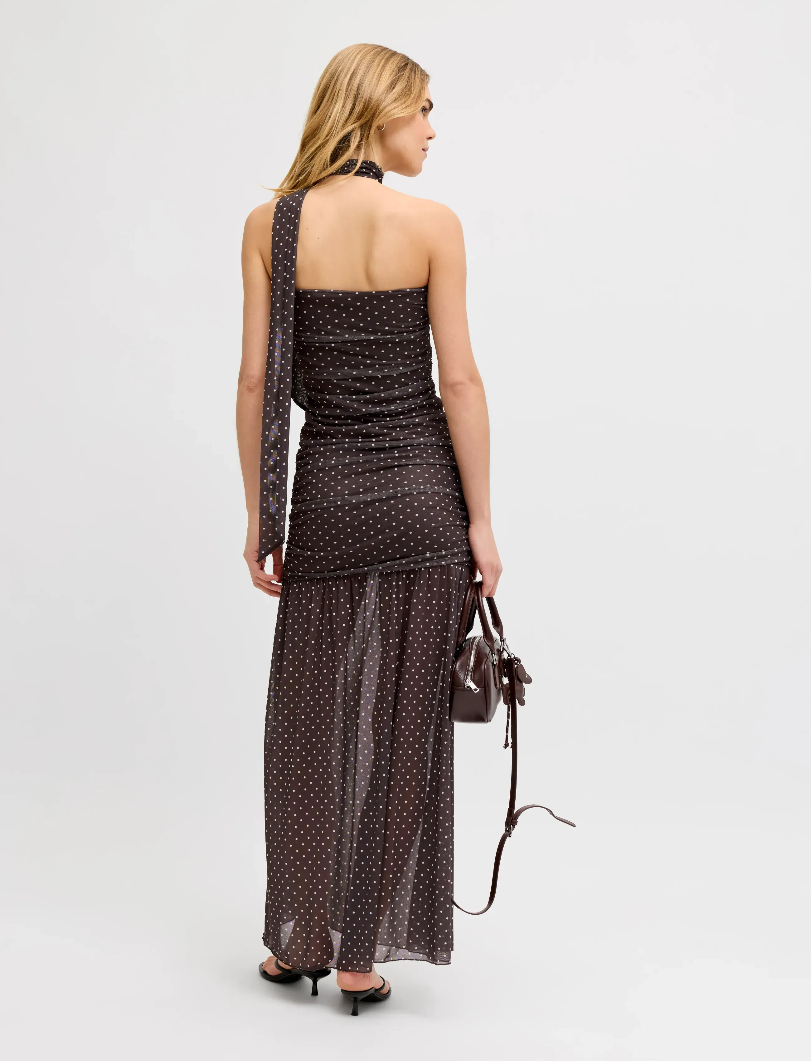 JJXX - JXELVIRA MESH SL SCARF DRESS WVN - seal brown - 3