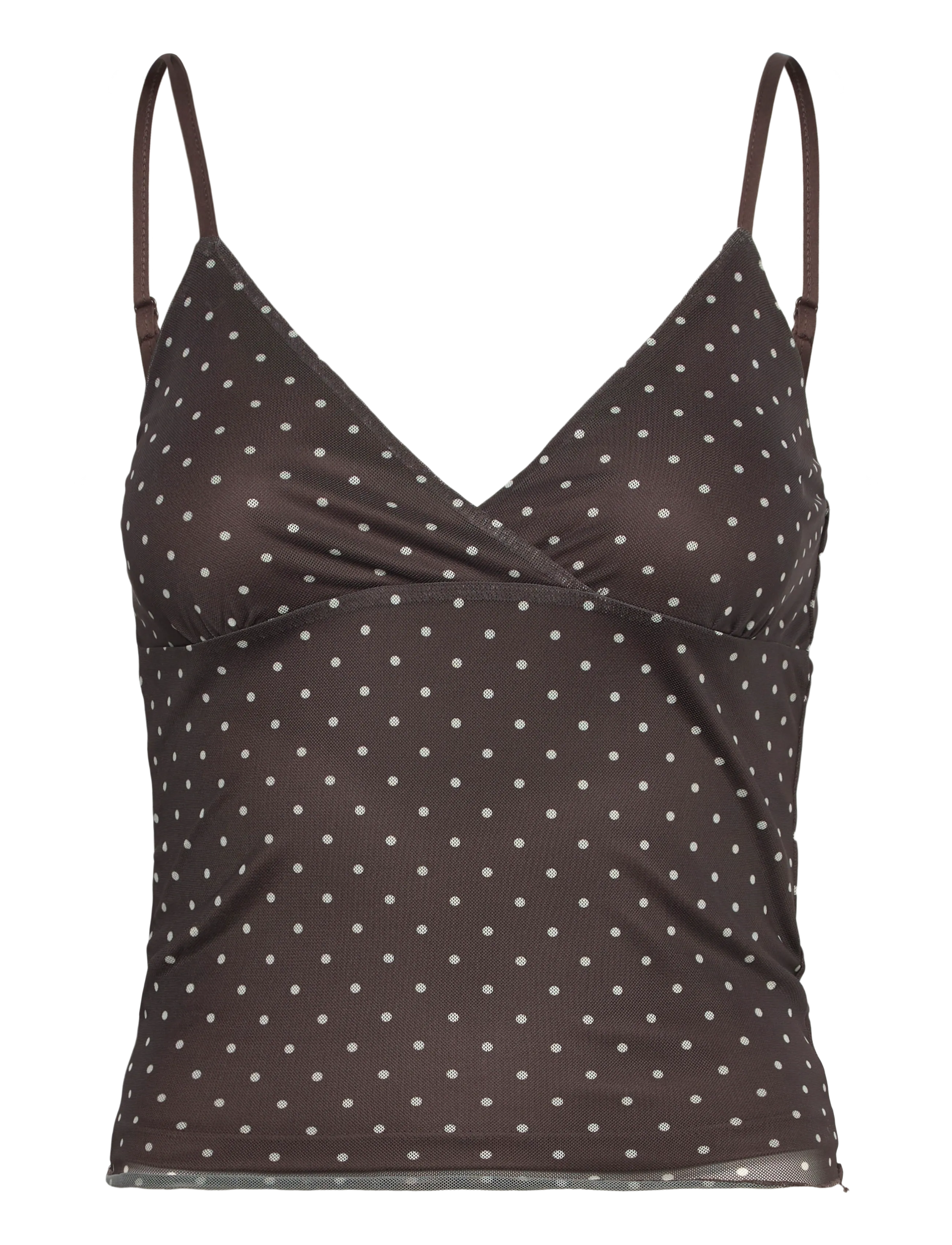 JJXX JXELVIRA MESH SL SCARF TOP WVN - Riided - SEAL BROWN / brown