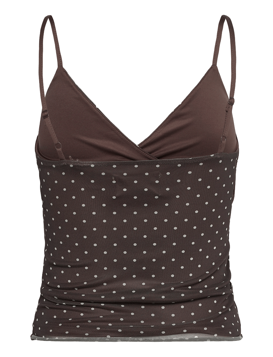 JJXX - JXELVIRA MESH SL SCARF TOP WVN - special occasions - seal brown - 1