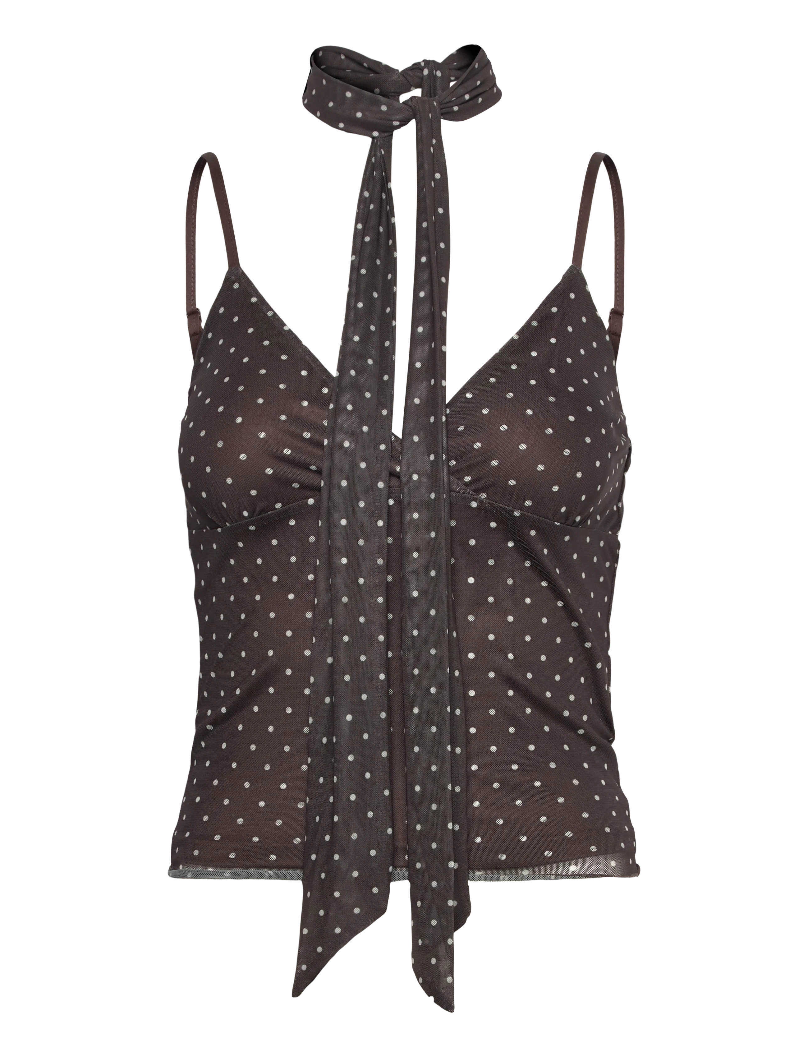 JJXX - JXELVIRA MESH SL SCARF TOP WVN - special occasions - seal brown - 2