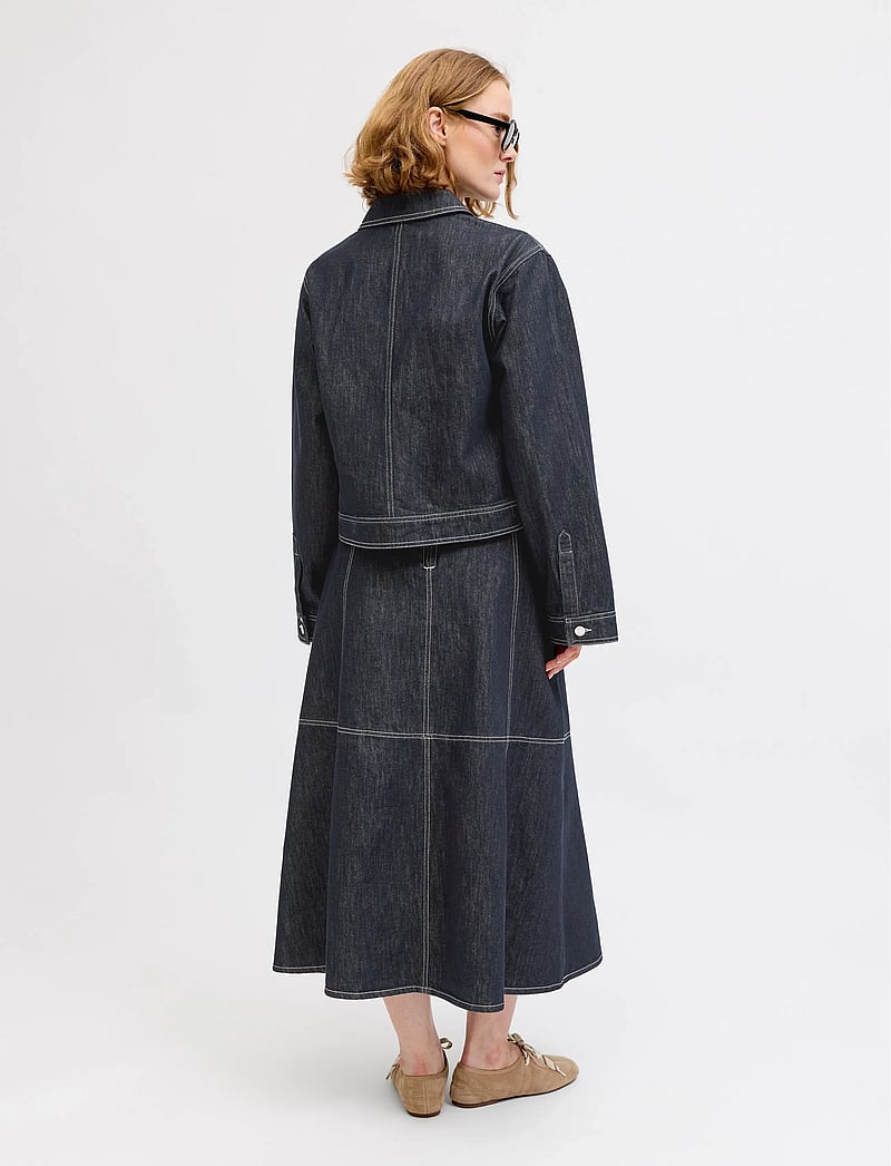 JJXX - JXNOELLE REG LS JACKET R336 DNM - spring jackets - dark blue denim - 3