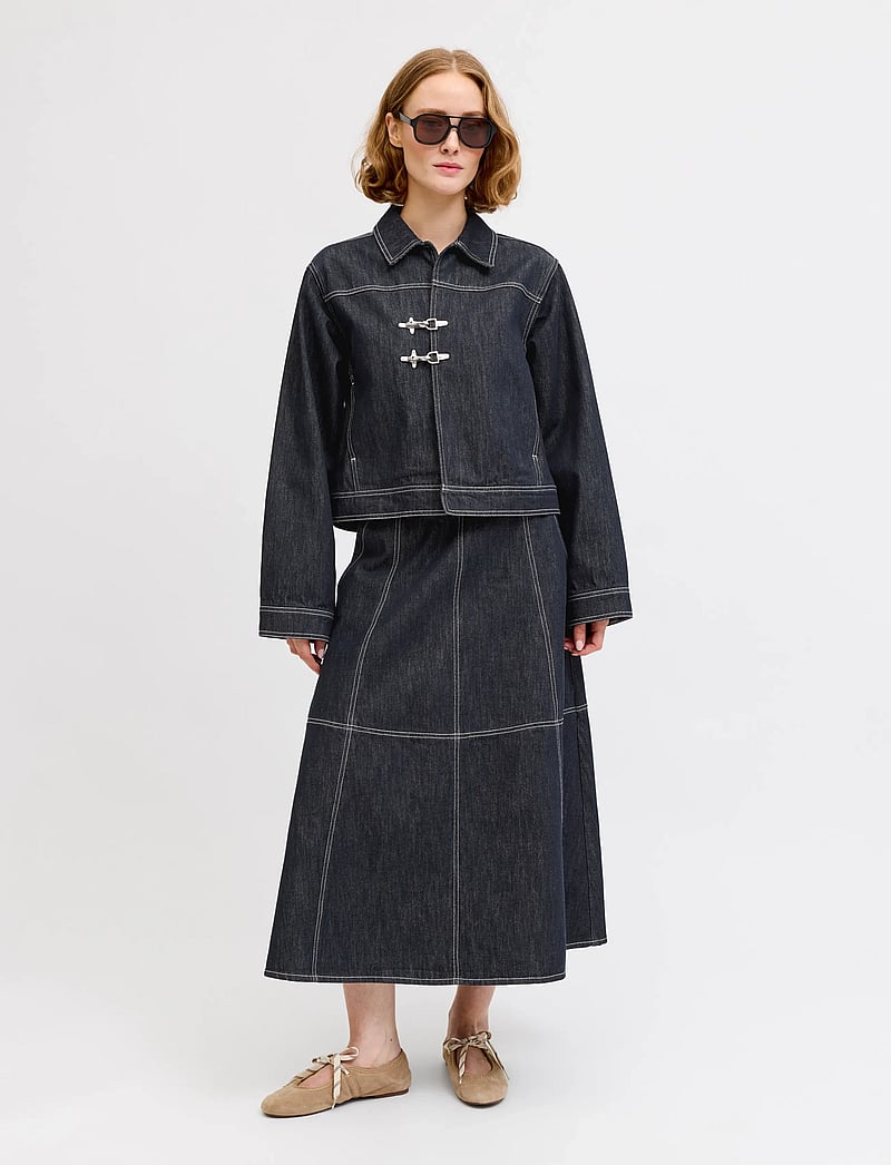 JJXX - JXNOELLE REG LS JACKET R336 DNM - spring jackets - dark blue denim - 4