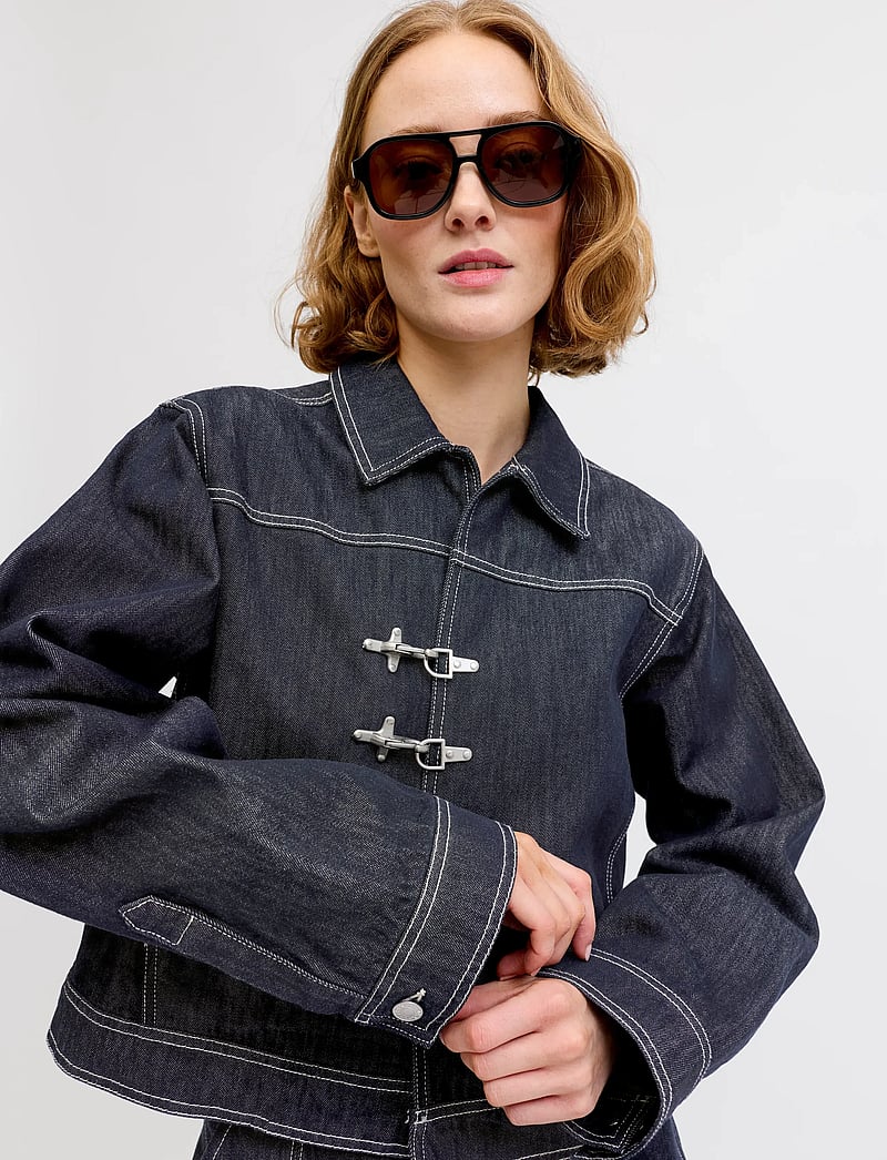 JJXX - JXNOELLE REG LS JACKET R336 DNM - spring jackets - dark blue denim - 5