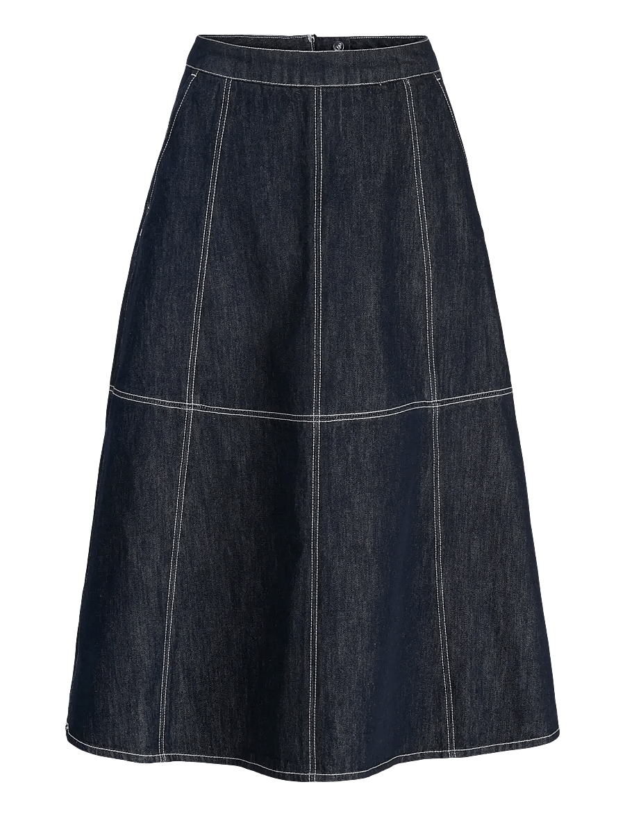 JJXX - JXAMELIA LONG DENIM SKIRT R336 DNM - jeansröcke - dark blue denim - 1