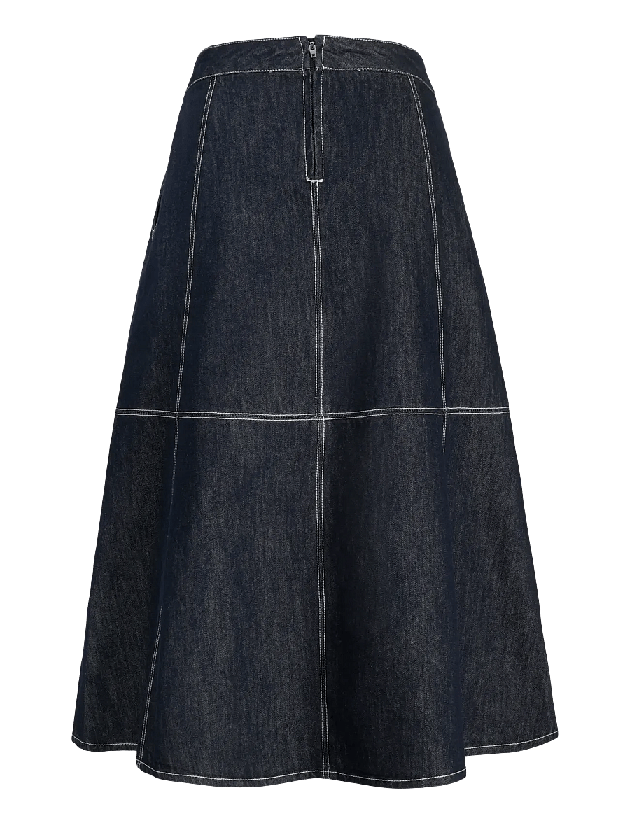 JJXX - JXAMELIA LONG DENIM SKIRT R336 DNM - jeansröcke - dark blue denim - 2