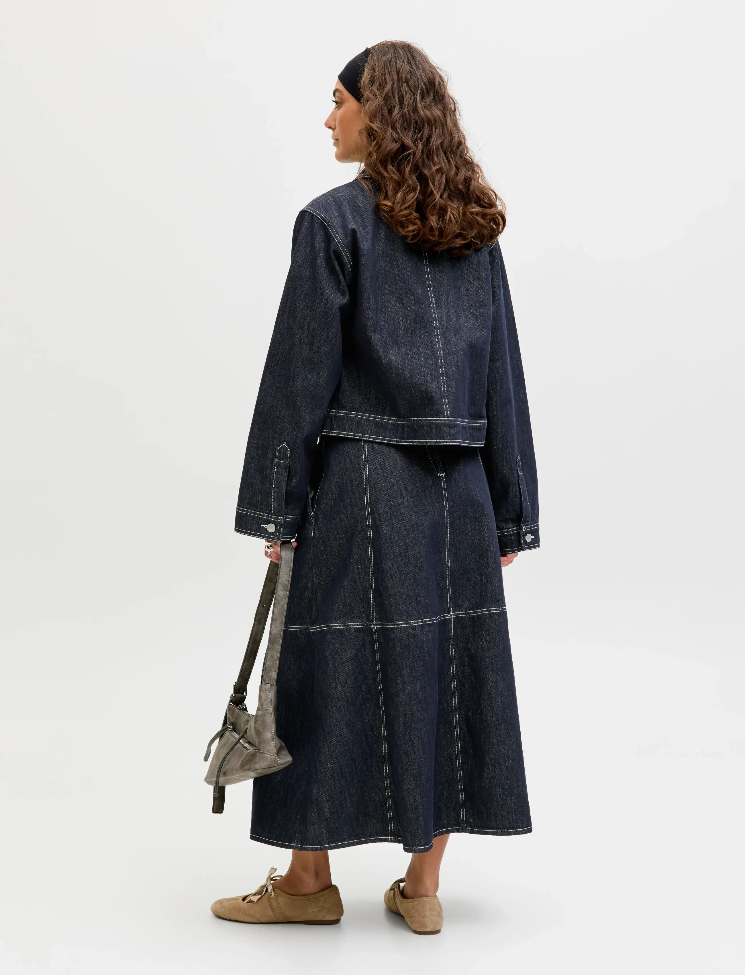 JJXX - JXAMELIA LONG DENIM SKIRT R336 DNM - jeansröcke - dark blue denim - 3