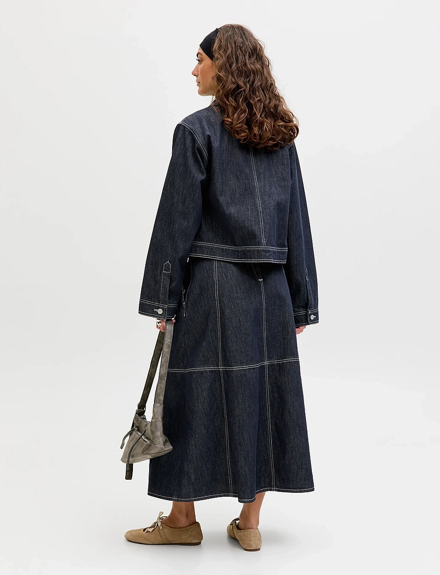 JJXX - JXAMELIA LONG DENIM SKIRT R336 DNM - jeansröcke - dark blue denim - 3