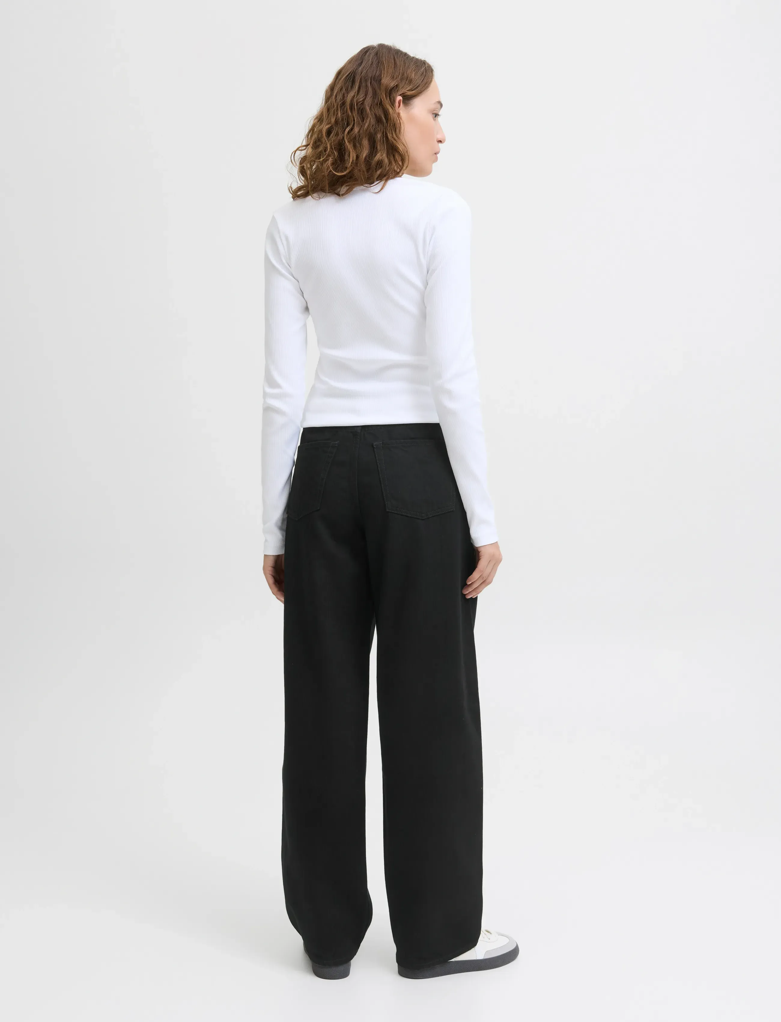 JJXX - JXFUJI BARREL MW R351 DNM LN - kvinder - black denim - 3