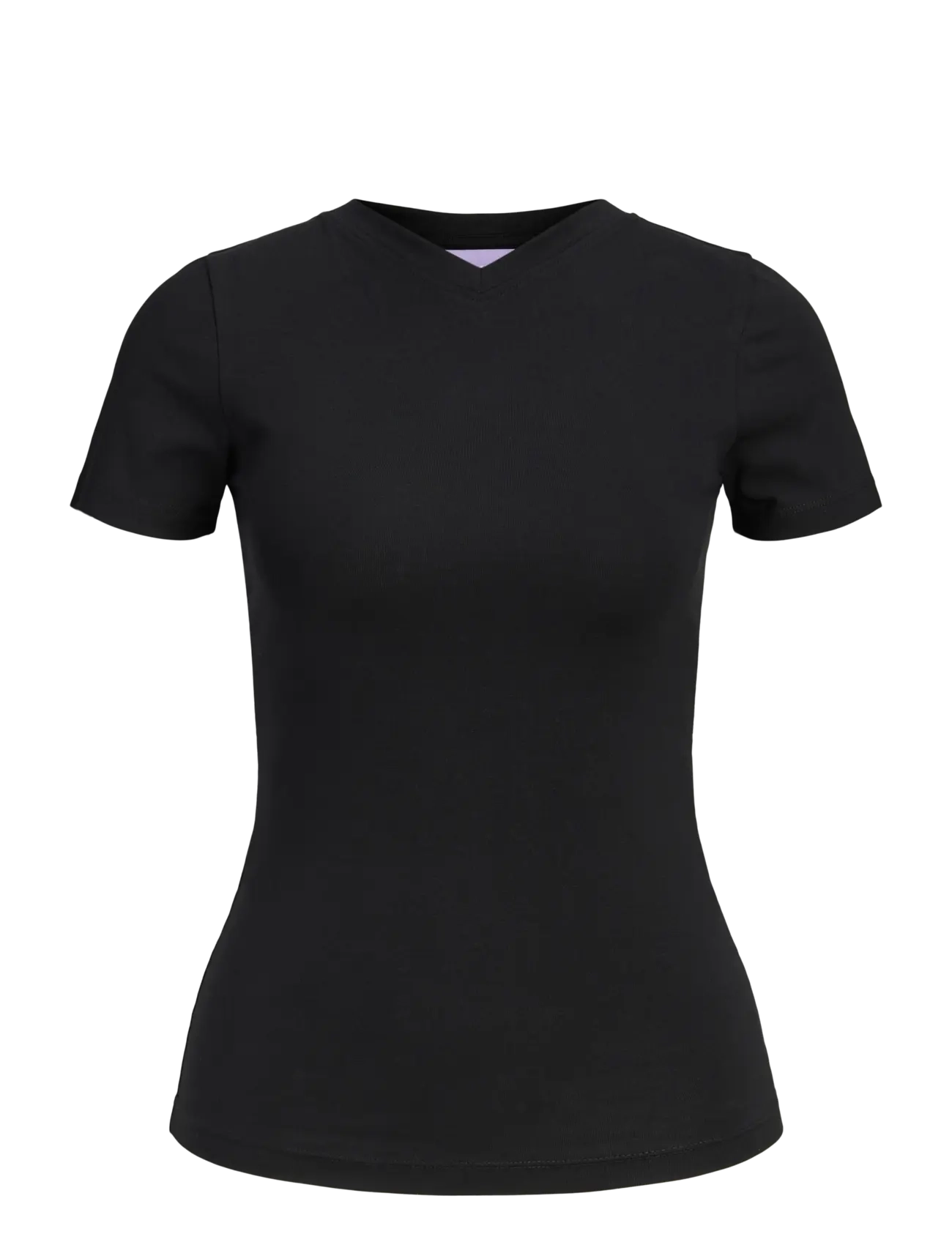 JJXX Jxgigi Str Ss Vneck Tee Jrs Sn Schwarz - XL - Damen