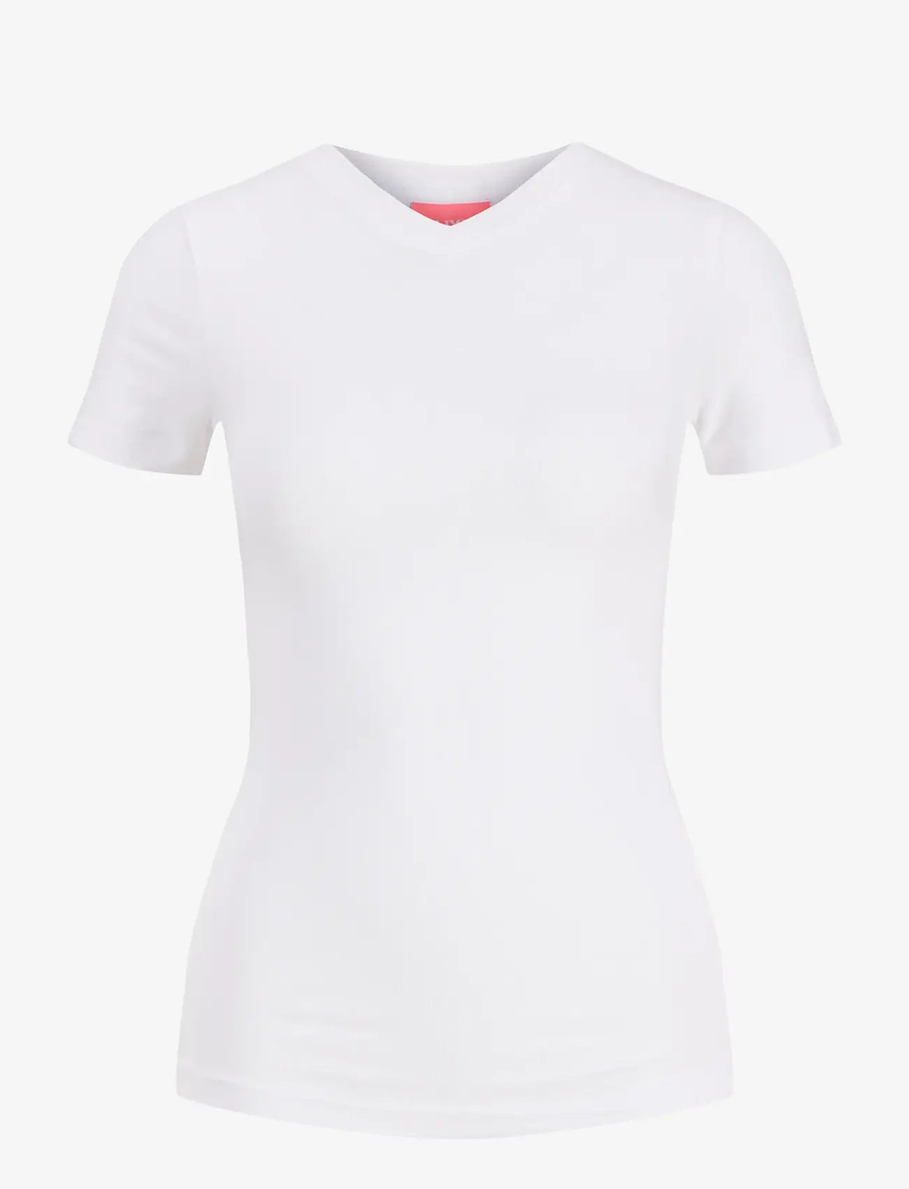 JJXX - JXGIGI STR SS VNECK TEE JRS SN - t-shirts - bright white - 1