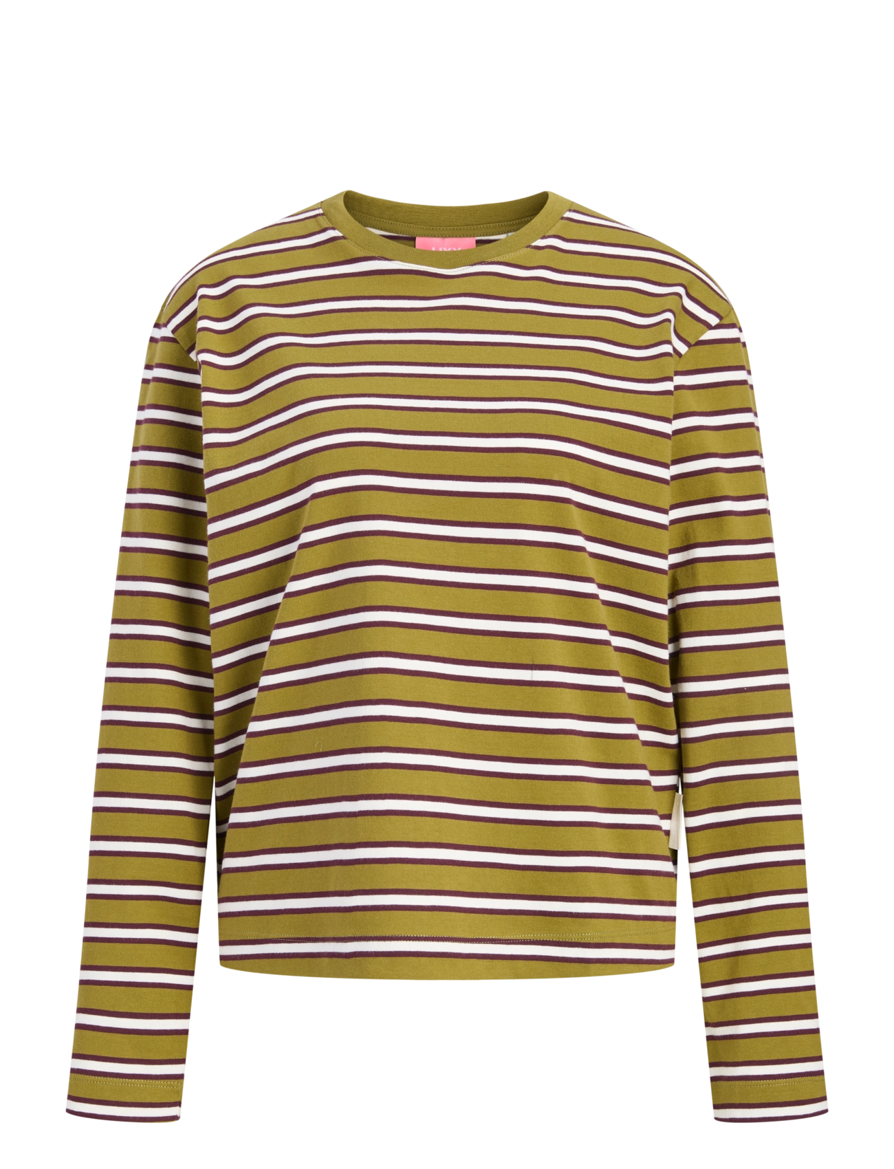 JJXX JXSOPHIA BOXY LS STRIPE TEE JRS SN - T-Shirts & Tops - GREEN MOSS / khaki/green