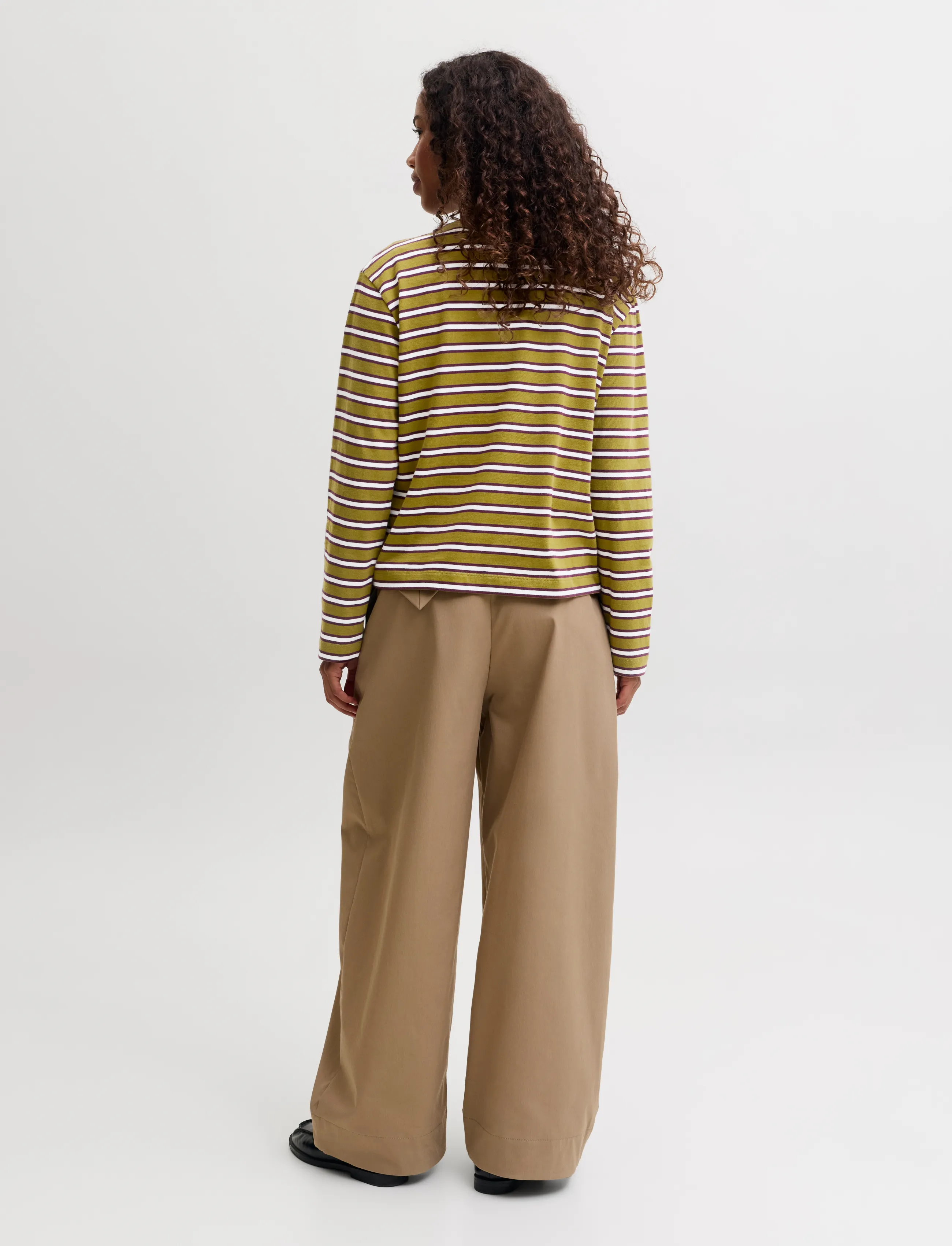 JJXX - JXSOPHIA BOXY LS STRIPE TEE JRS SN - green moss - 3
