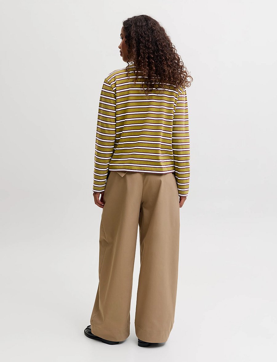 JJXX - JXSOPHIA BOXY LS STRIPE TEE JRS SN - langärmlige tops - green moss - 3