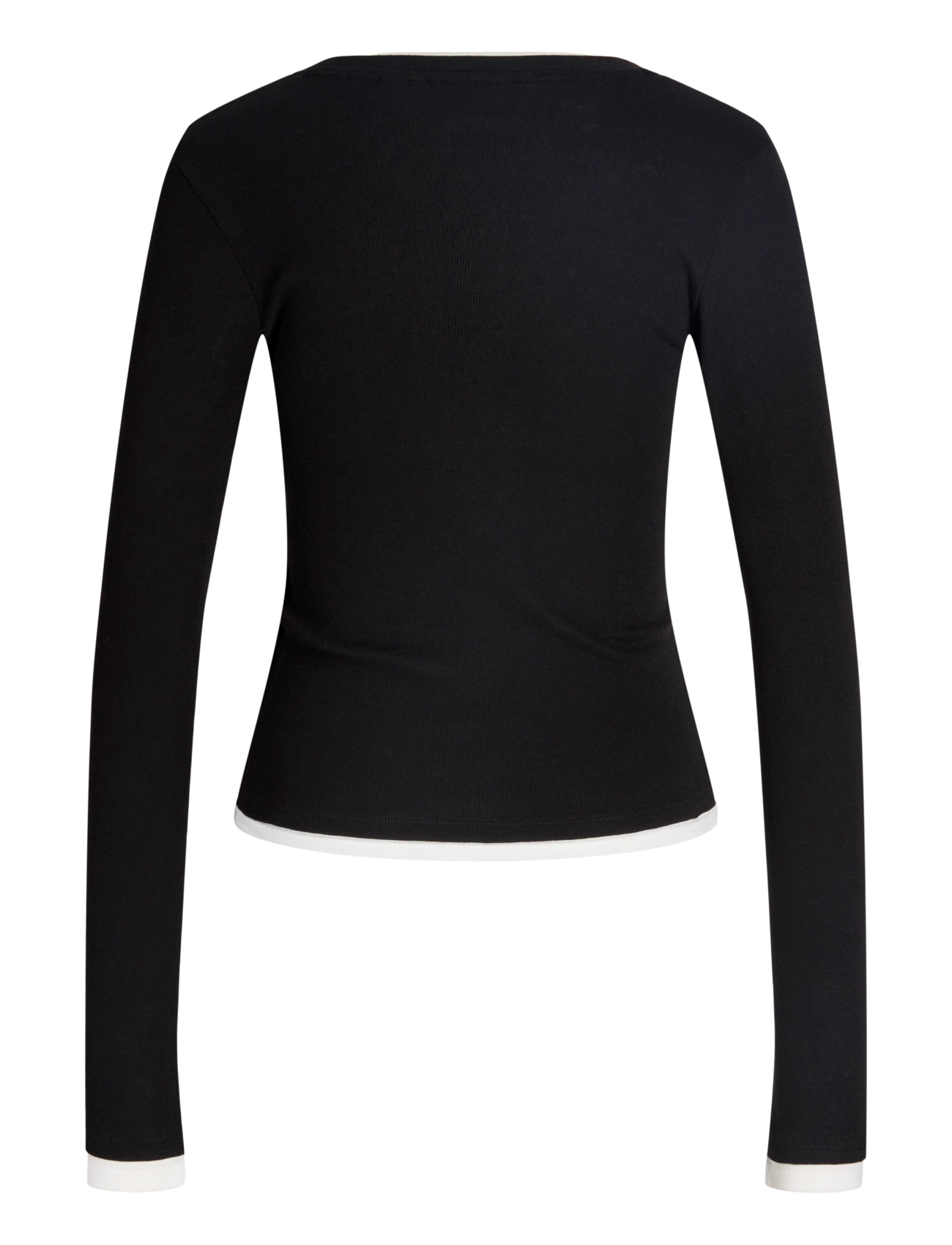 JJXX - JXHENNA STR LS CONTRST TEE JRS - long-sleeved tops - black - 2