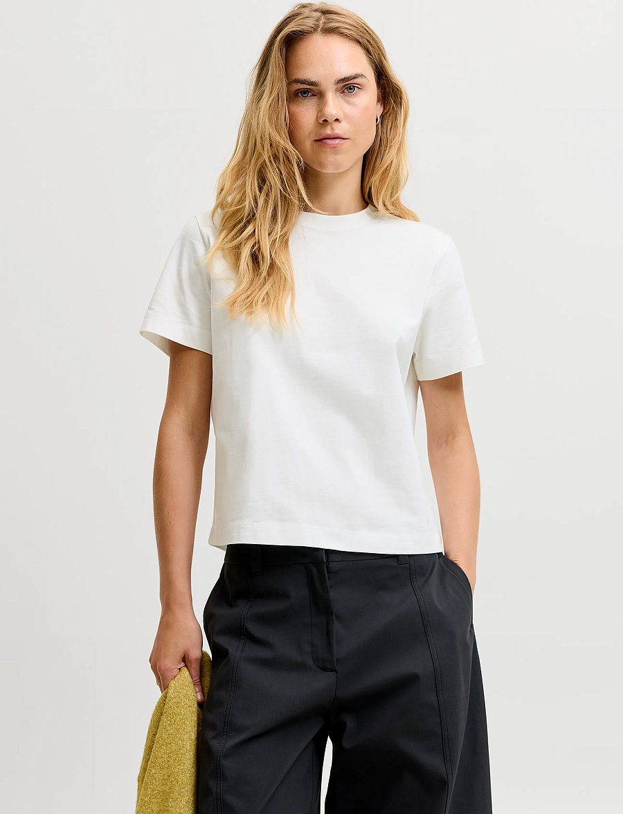 JJXX - JXSOPHIA BOXY SS TEE JRS NOOS - t-särgid - cloud dancer - 0