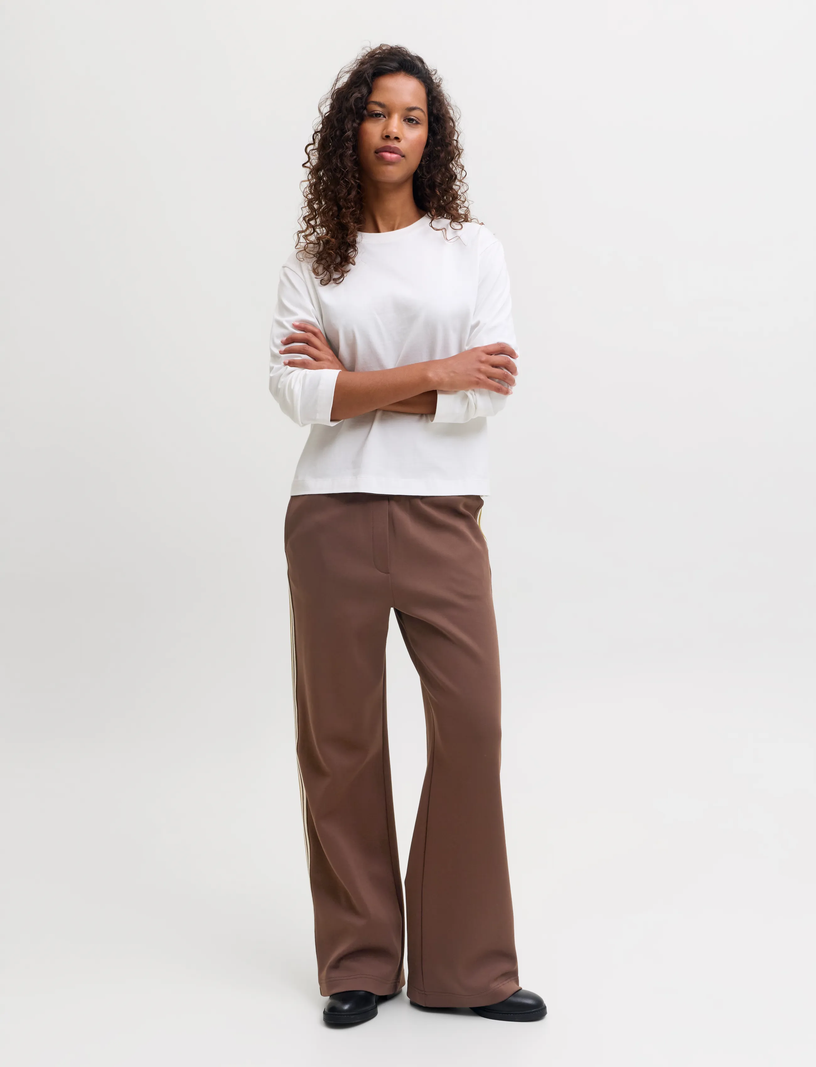 JJXX - JXSKY ESME WIDE MW PANTS PNT - plačios kelnės - demitasse - 5