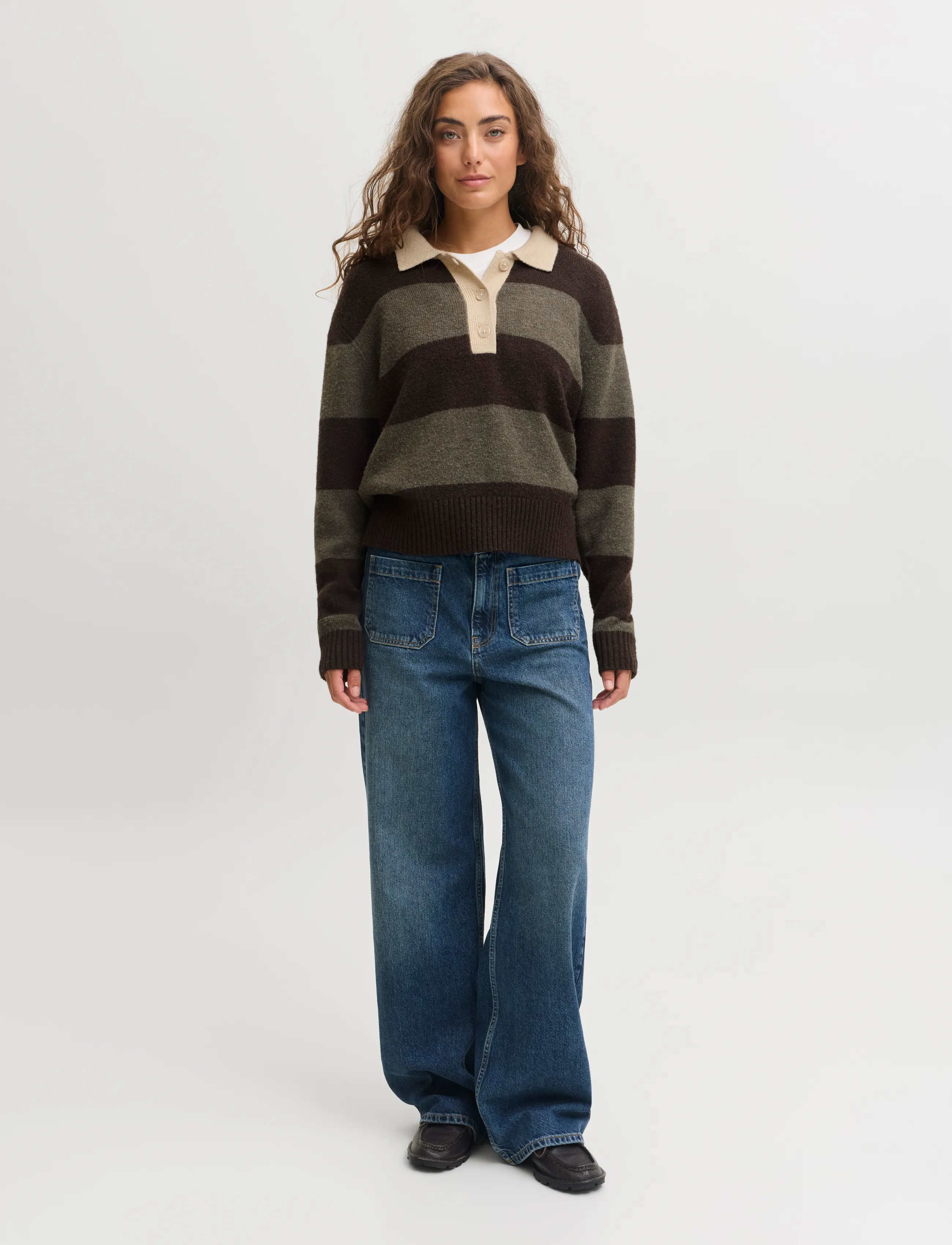 JJXX - JXRUBY POLO NECK KNIT SN - seal brown - 4