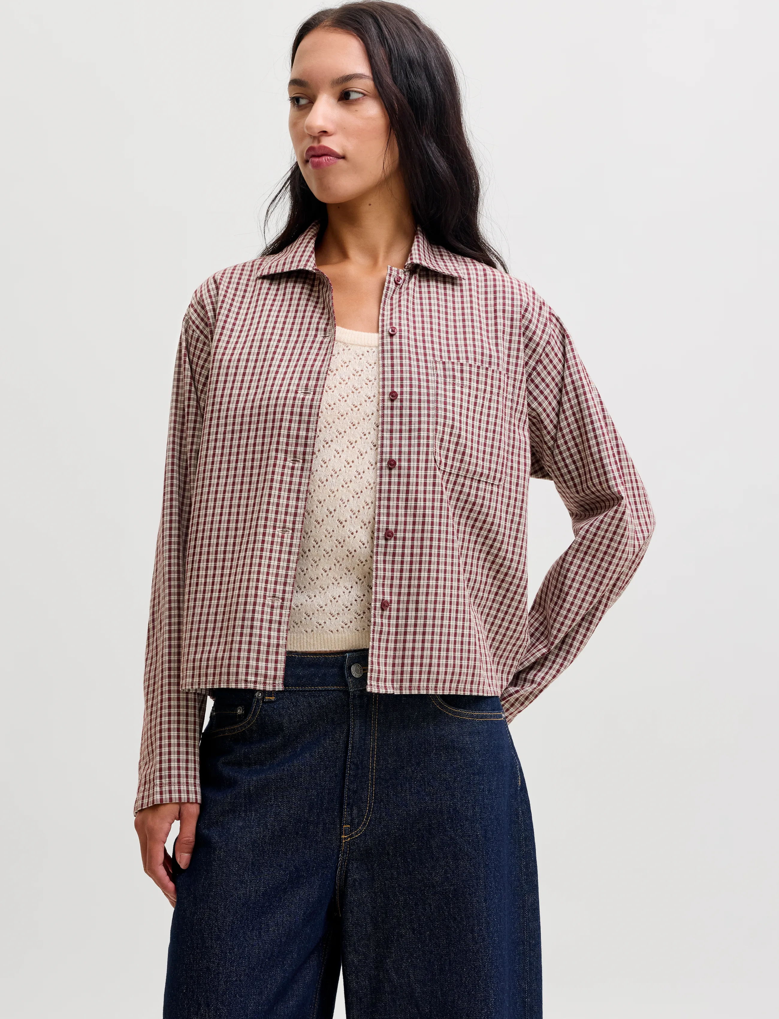 Jxasta Ls Clean Check Shirt Wvn Sn