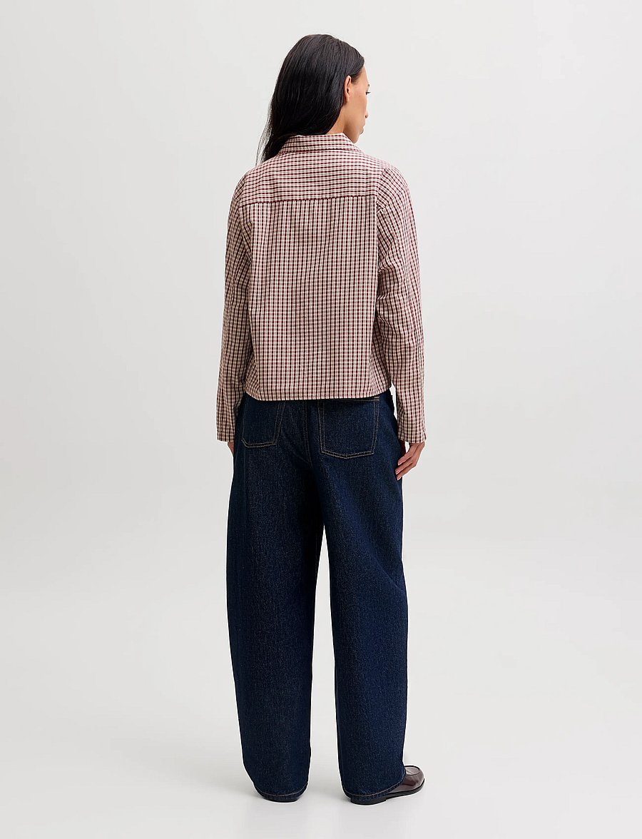 JJXX - JXASTA LS CLEAN CHECK SHIRT WVN SN - langärmlige hemden - chocolate truffle - 3
