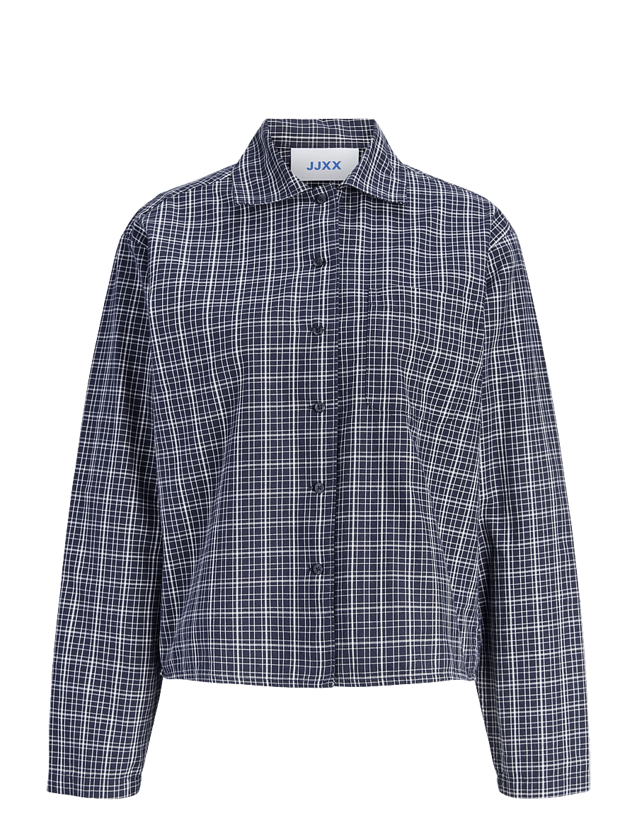 JJXX - JXASTA LS CLEAN CHECK SHIRT WVN SN - langärmlige hemden - night sky - 1