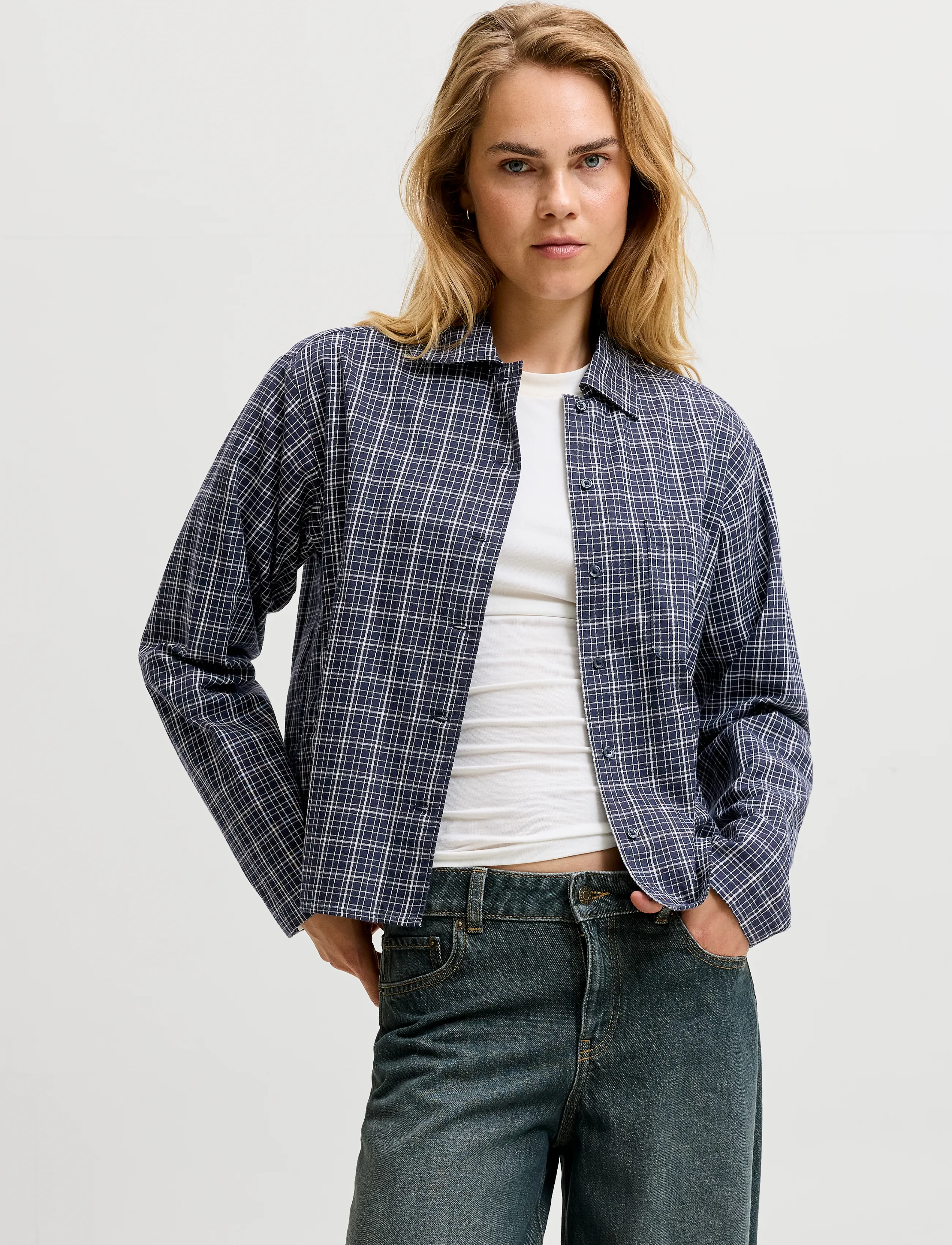 Jxasta Ls Clean Check Shirt Wvn Sn