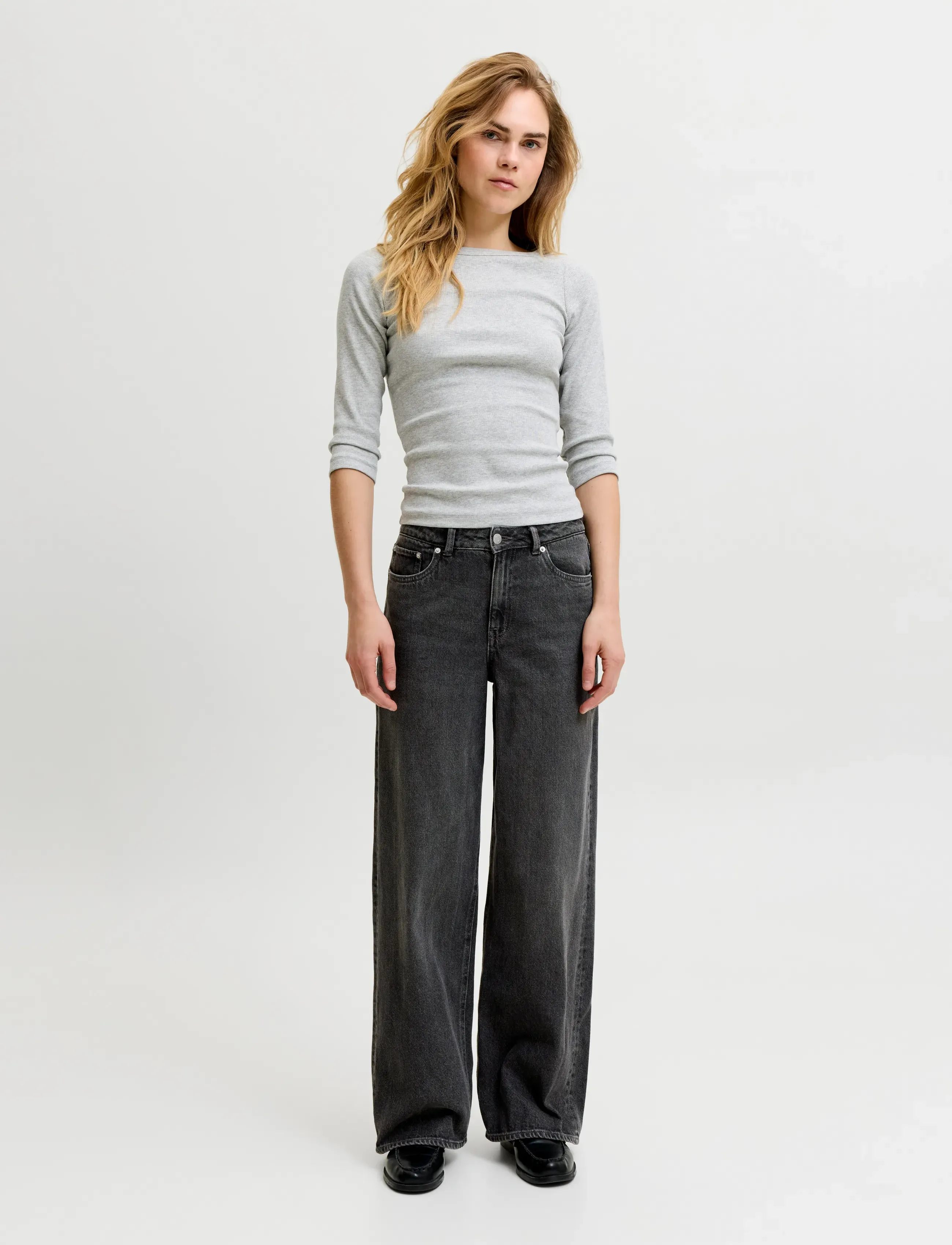 JJXX - JXTOKYO WIDE HW R386 DNM NOOS - black denim - 4